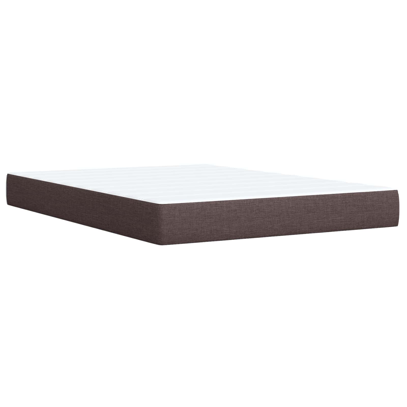Boxspring krevet s madracem Tamno smeđa 140 x 200 cm Tkanina