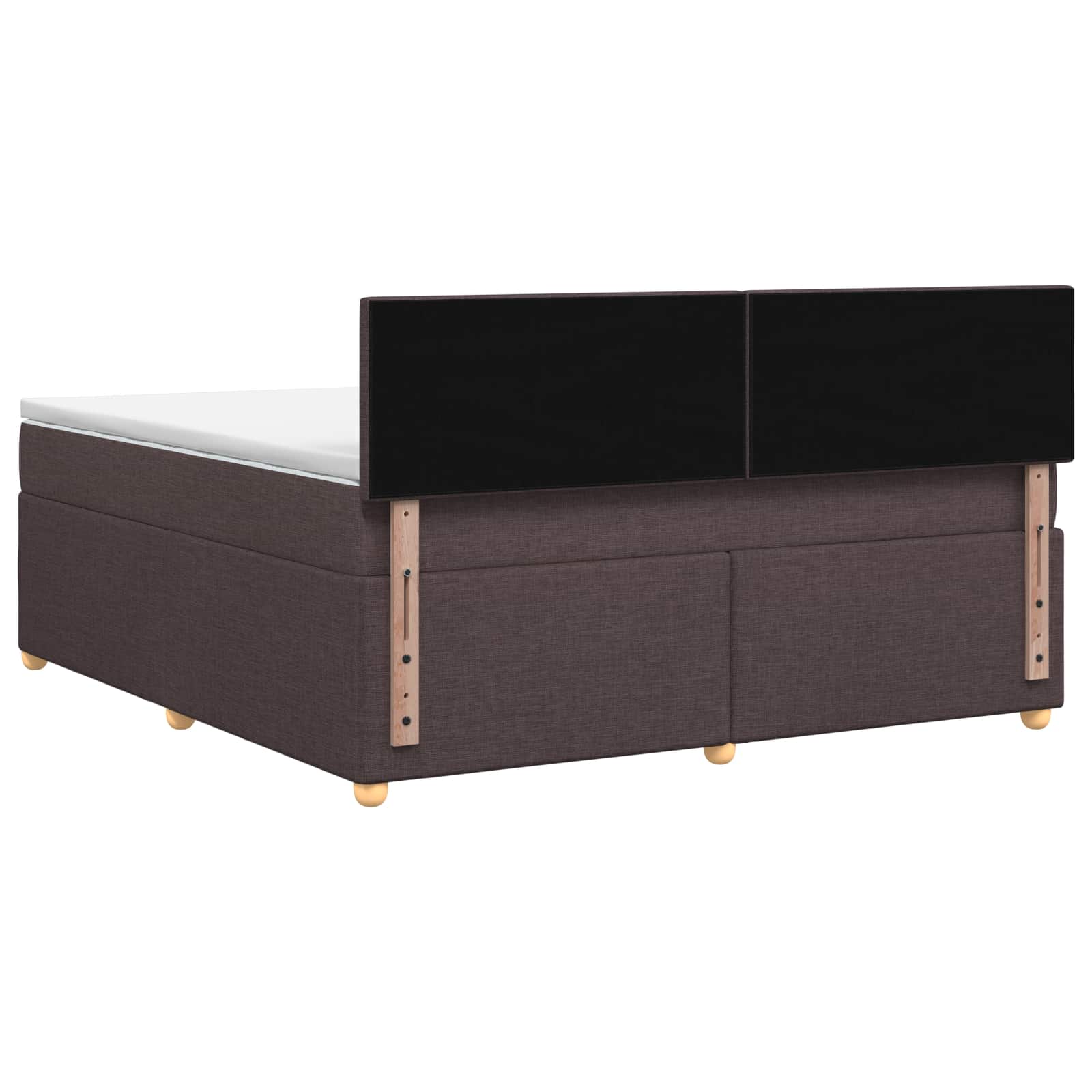 Boxspring krevet s madracem Tamno smeđa 140 x 200 cm Tkanina