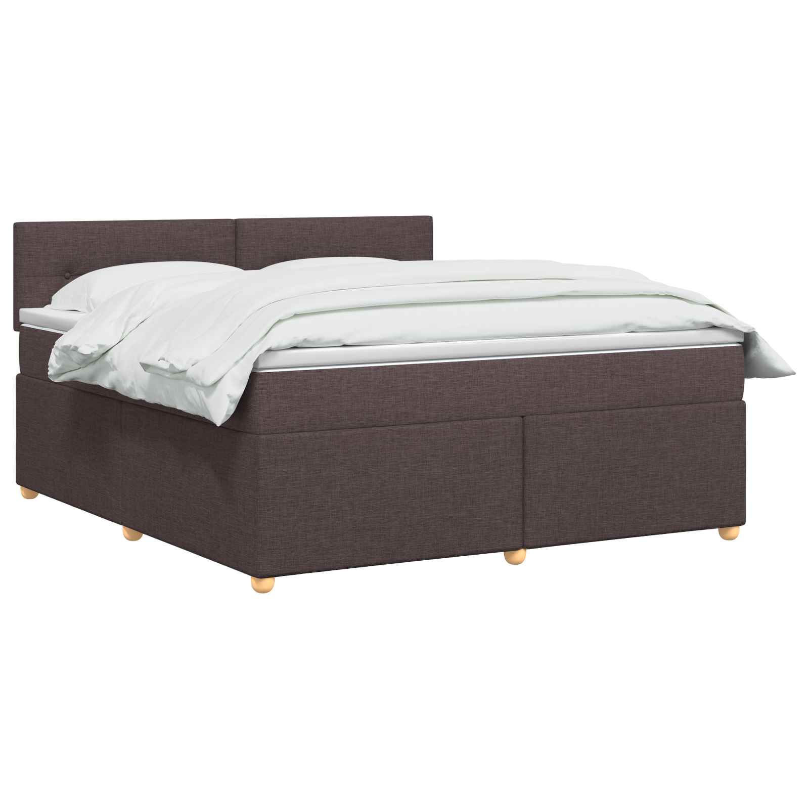 Boxspring krevet s madracem Tamno smeđa 140 x 200 cm Tkanina