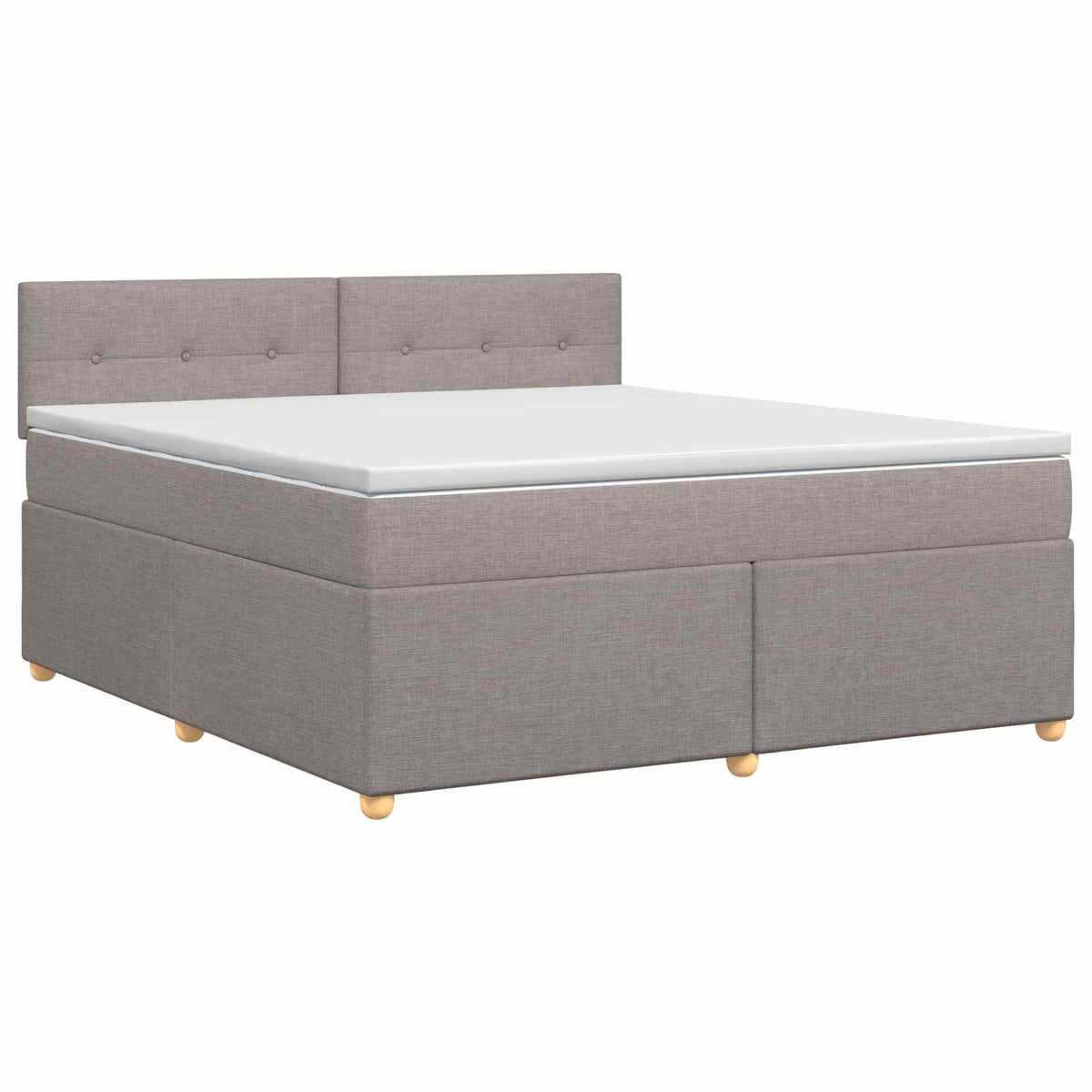 Boxspring krevet s madracem Sivosmeđa 140 x 200 cm Tkanina
