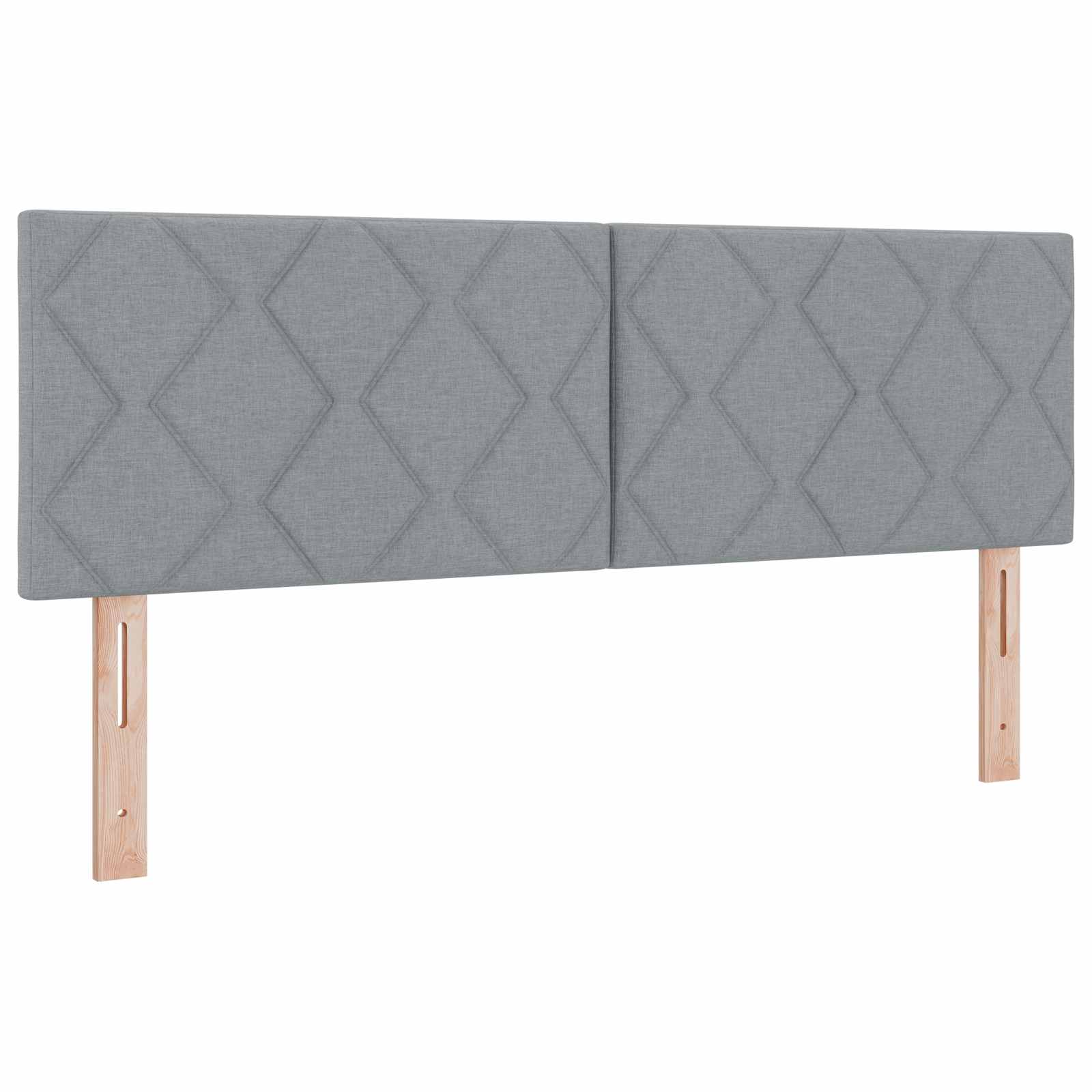 Boxspring krevet s madracem Svjetlosiva 160 x 200 cm Tkanina