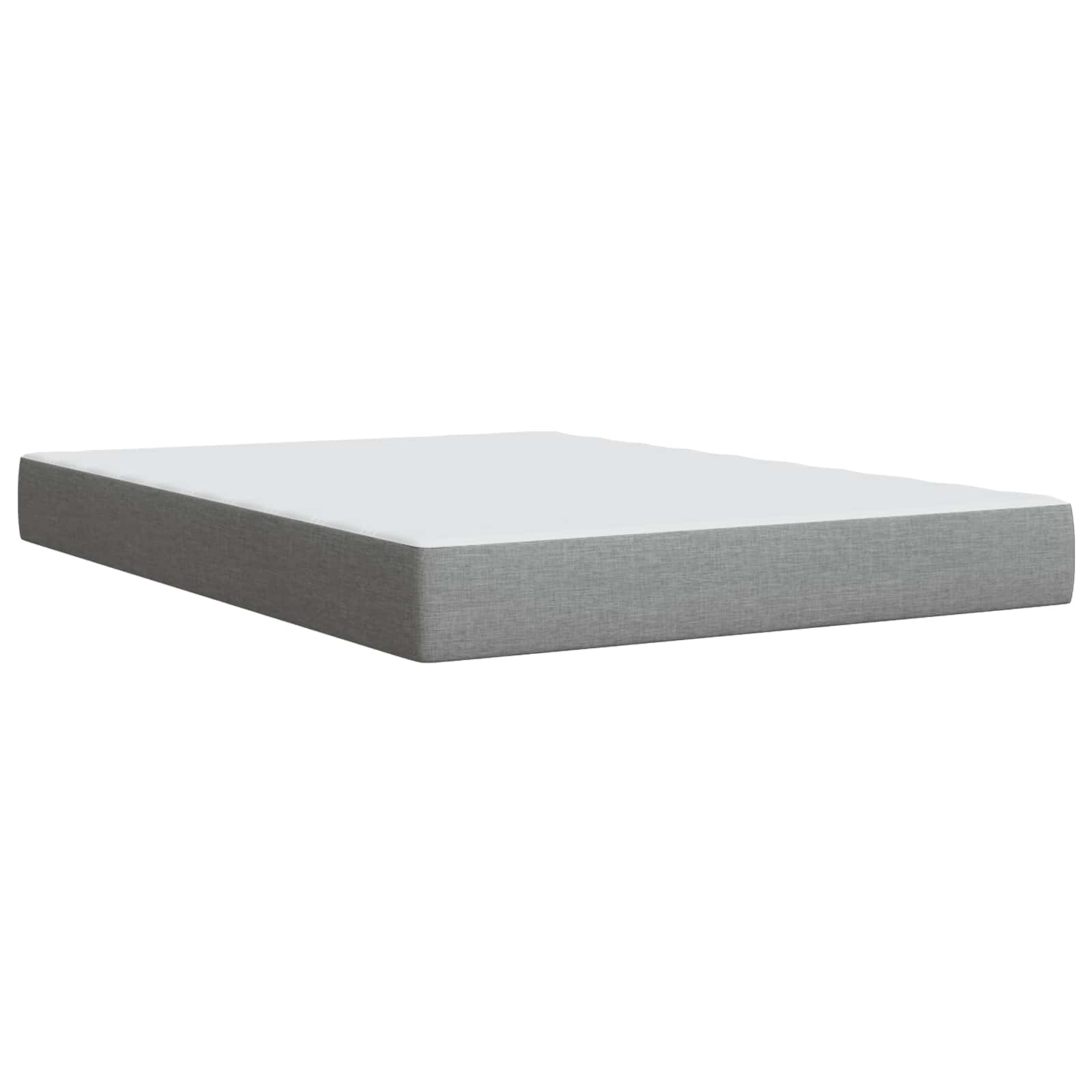 Boxspring krevet s madracem Svjetlosiva 160 x 200 cm Tkanina
