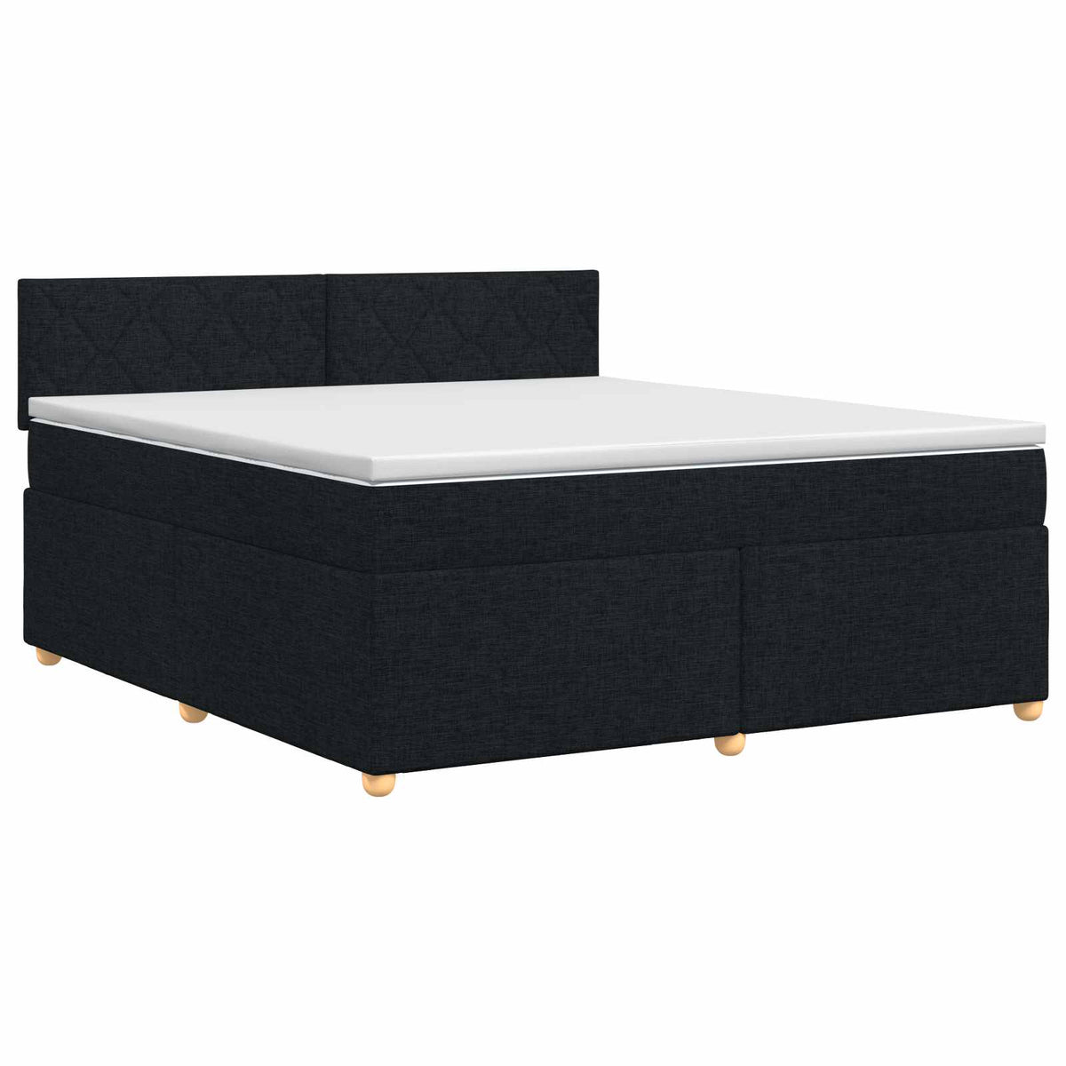 Boxspring krevet s madracem Crna 160 x 200 cm Tkanina
