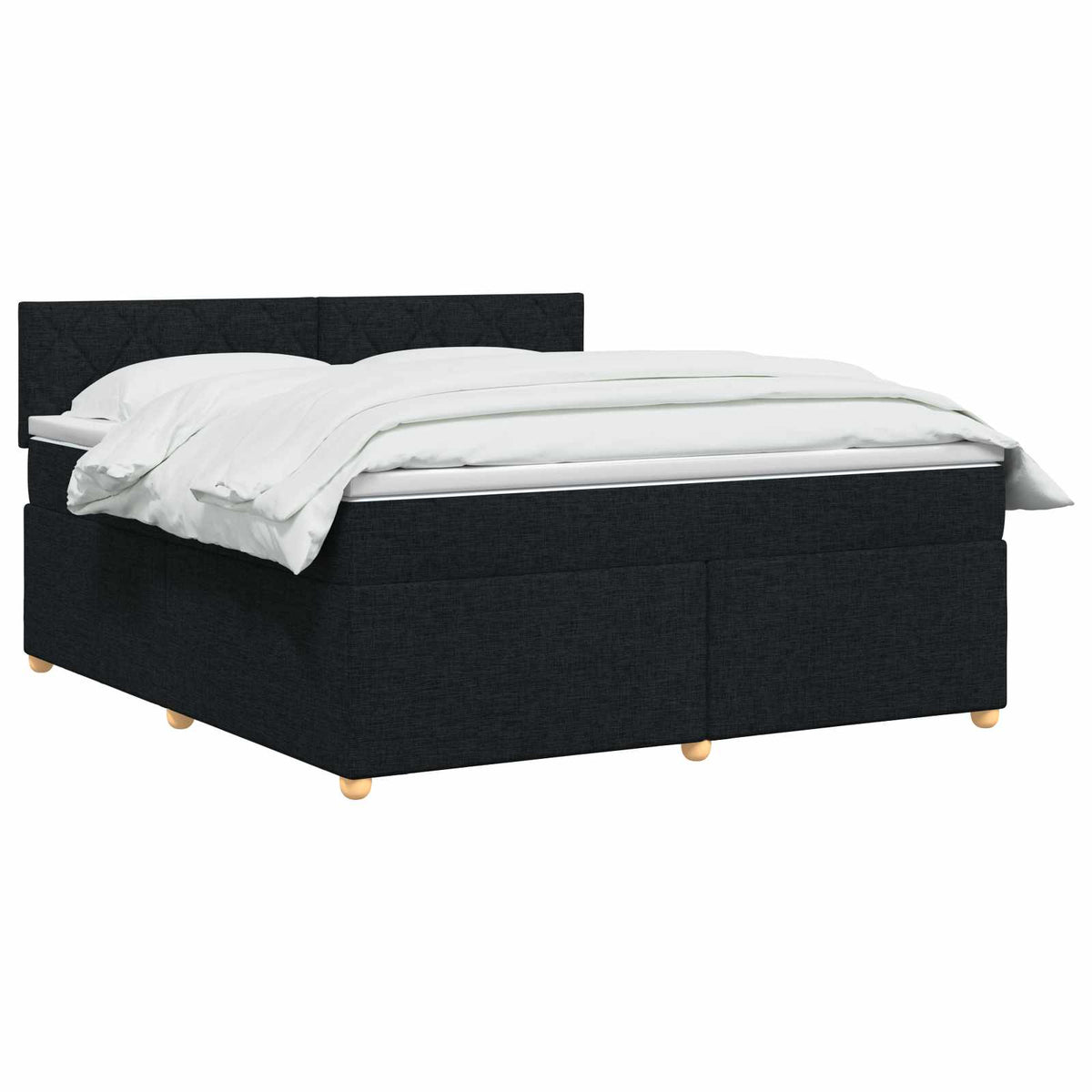 Boxspring krevet s madracem Crna 160 x 200 cm Tkanina