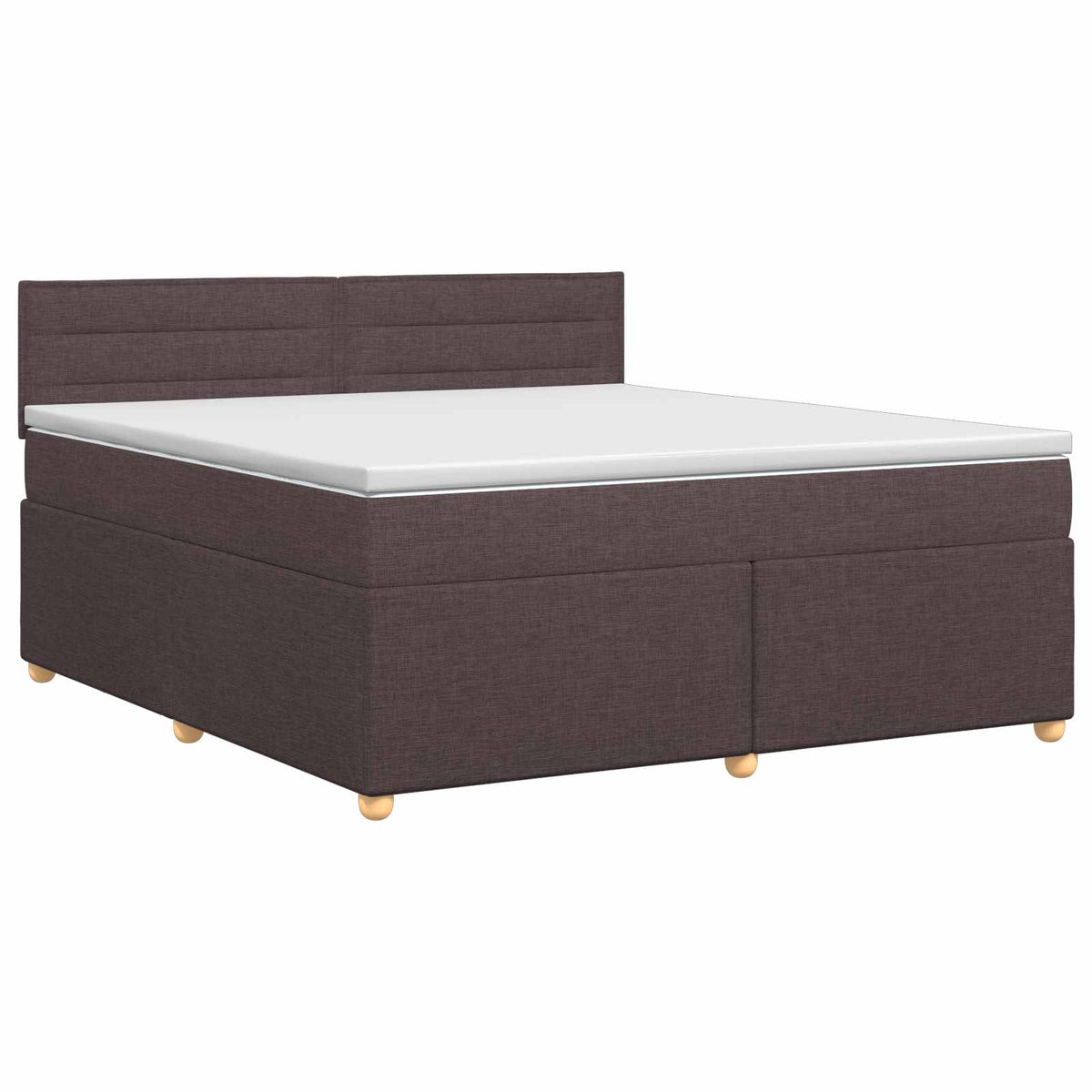 Boxspring krevet s madracem Tamno smeđa 180 x 200 cm Tkanina 202 x 182 x 88 cm