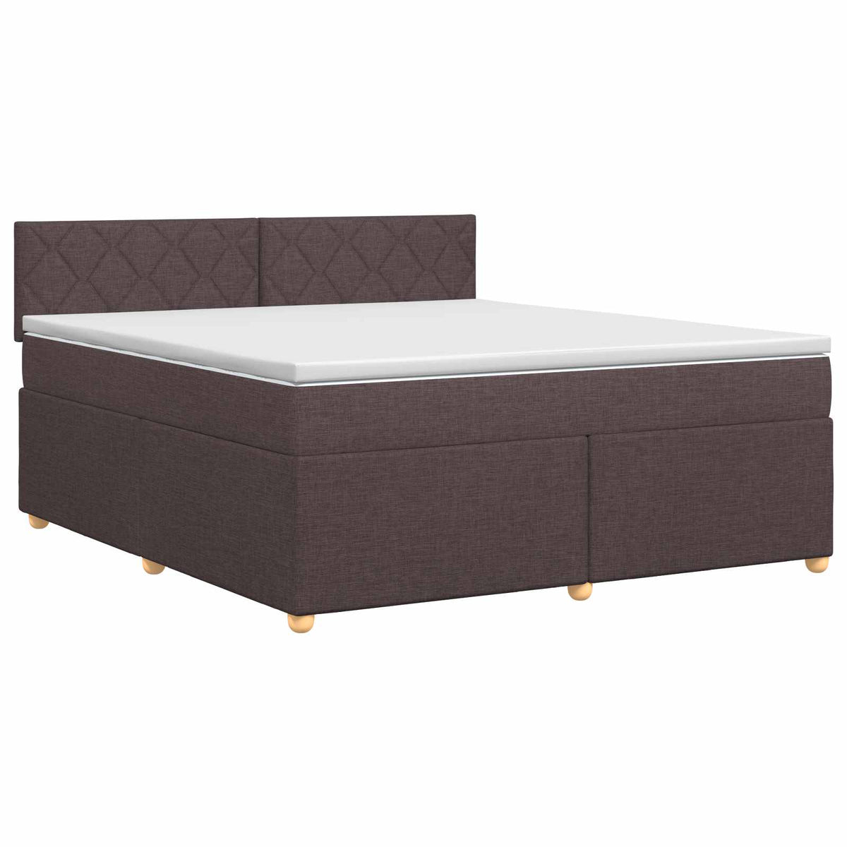 Boxspring krevet s madracem Tamno smeđa 180 x 200 cm Tkanina