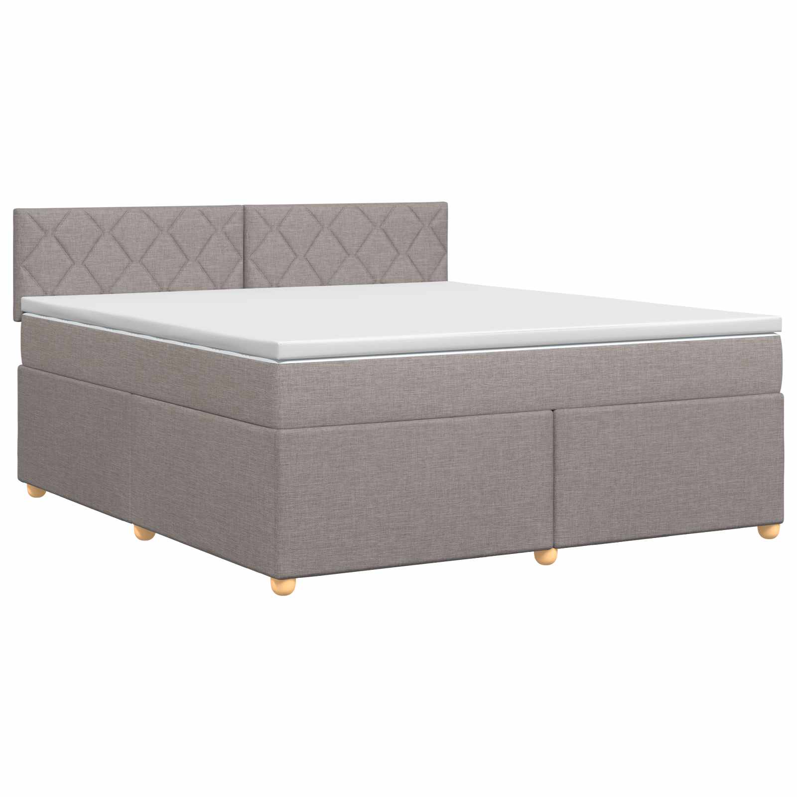 Boxspring krevet s madracem Sivosmeđa 180 x 200 cm Tkanina