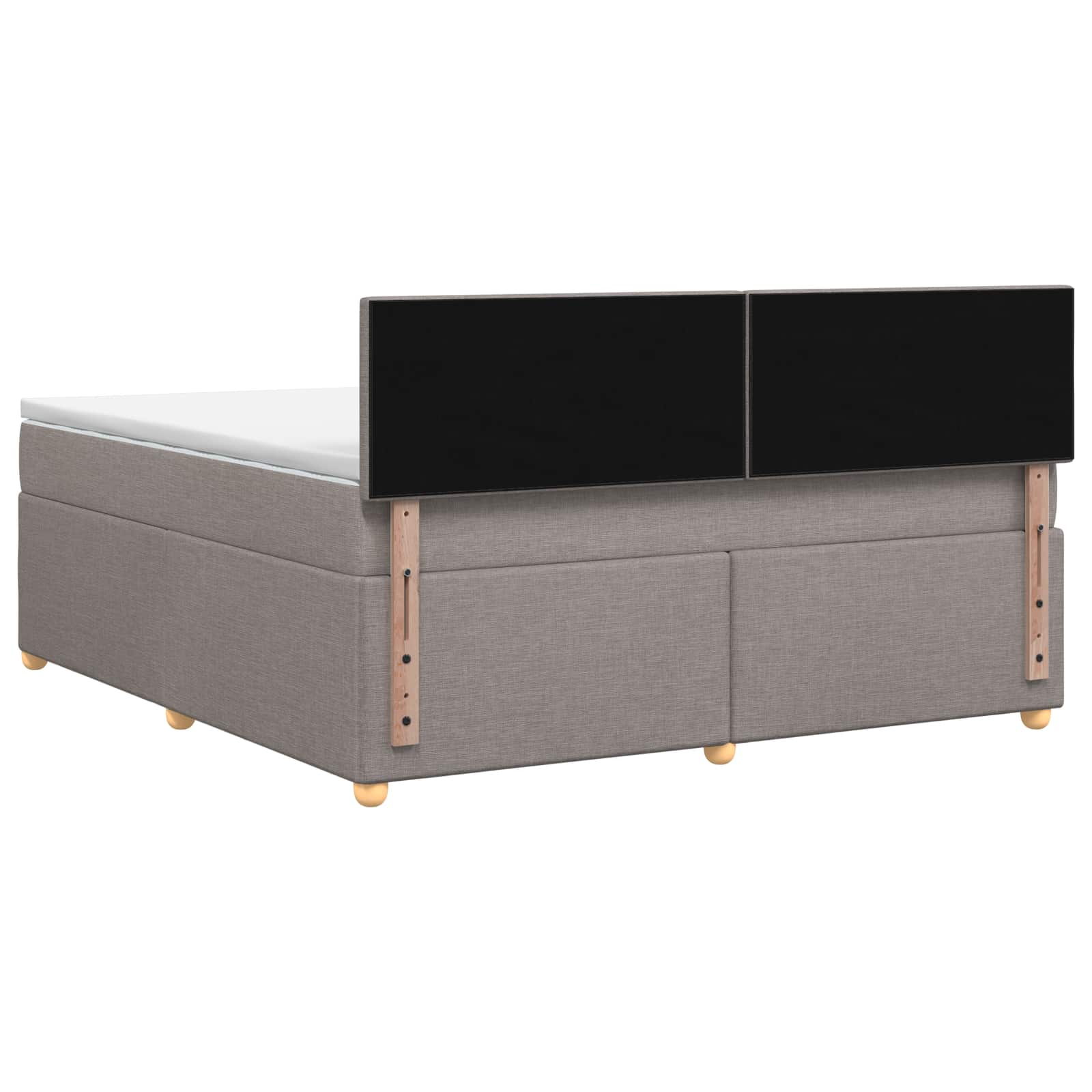 Boxspring krevet s madracem Sivosmeđa 180 x 200 cm Tkanina