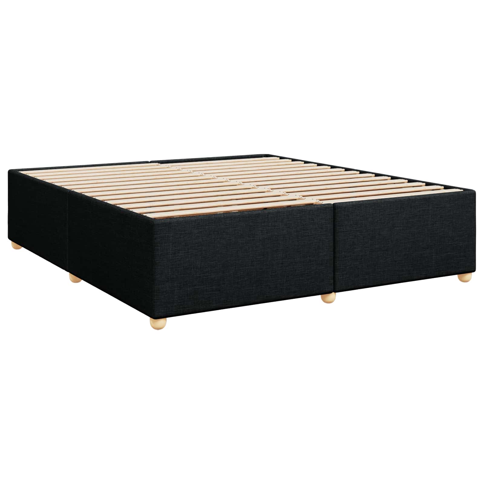 Boxspring krevet s madracem Crna 200 x 200 cm Tkanina