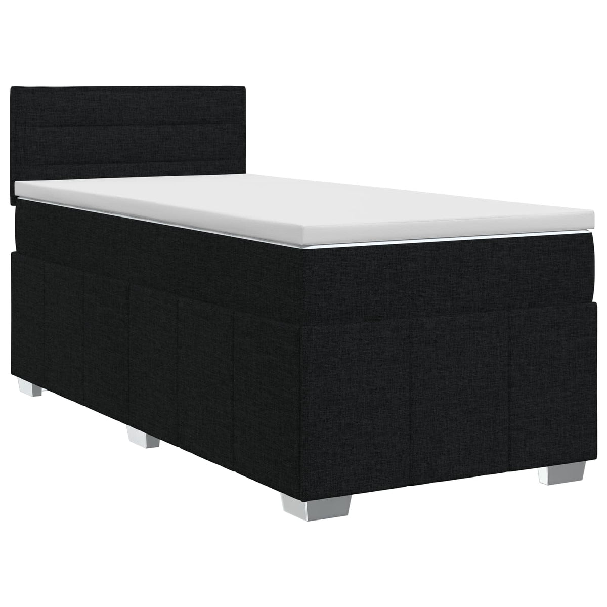 Boxspring krevet s madracem Crna 90 x 190 cm Tkanina