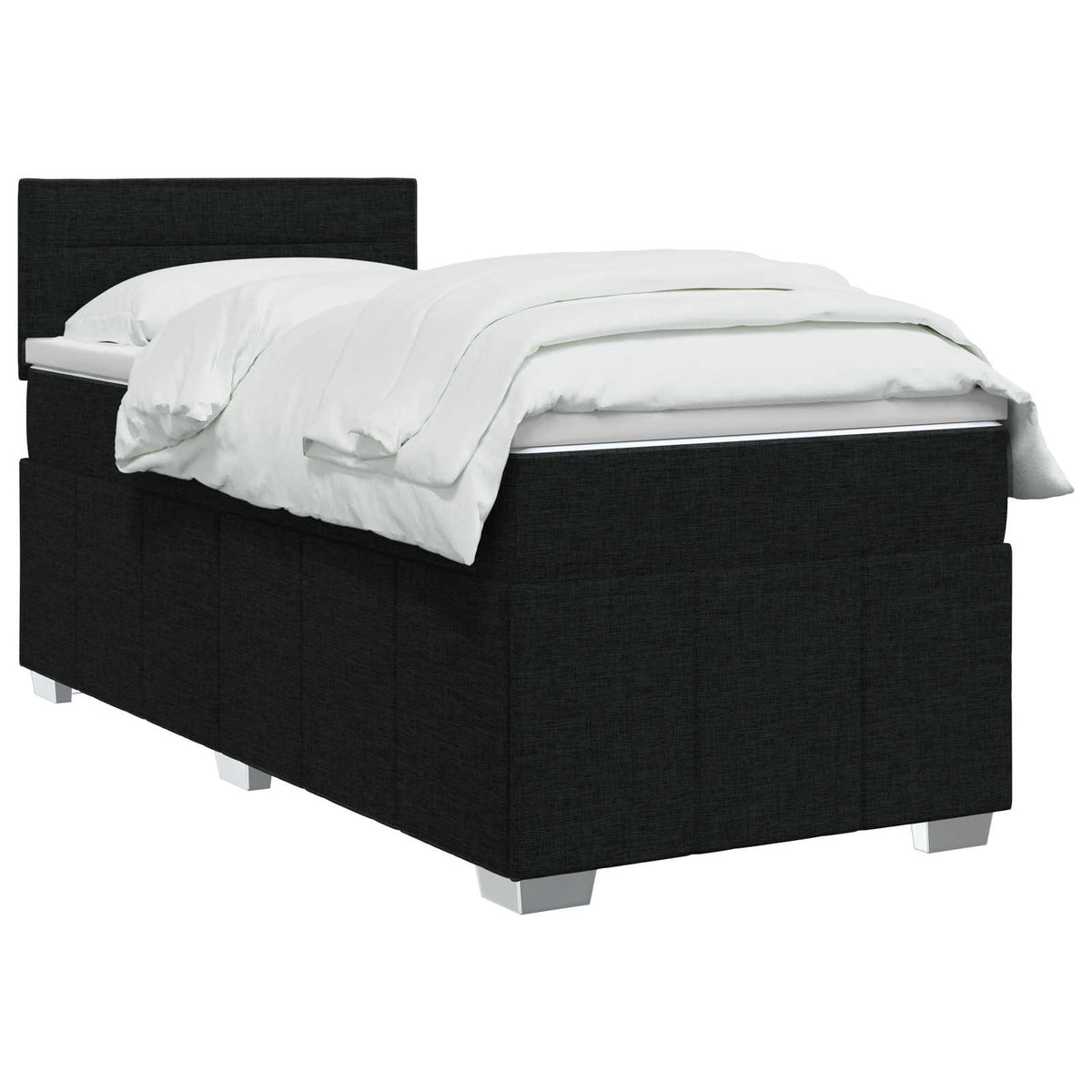 Boxspring krevet s madracem Crna 90 x 190 cm Tkanina