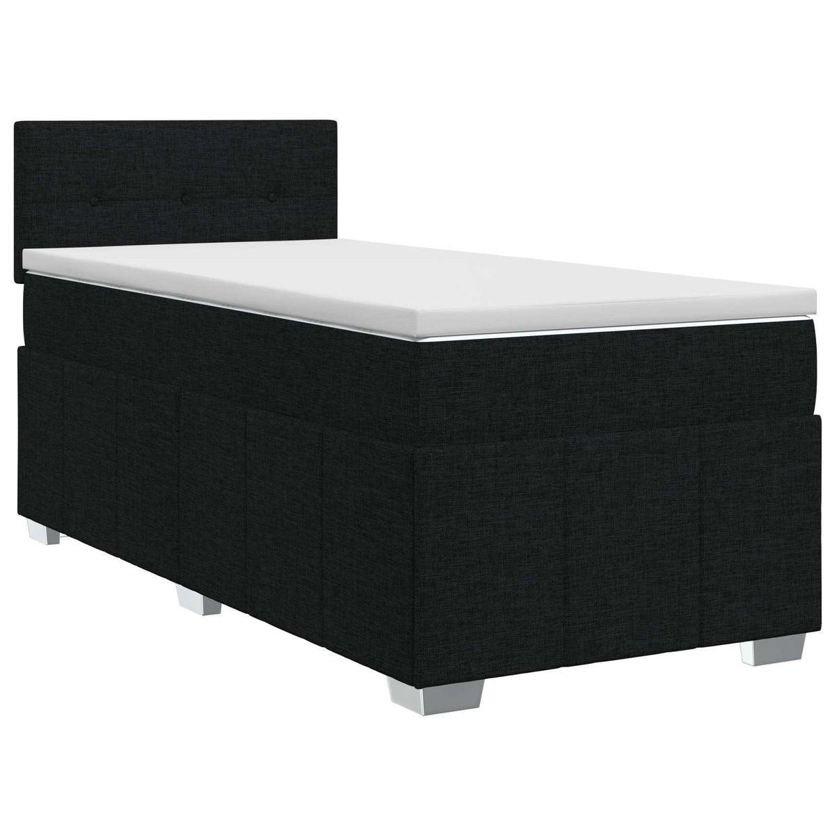Boxspring krevet s madracem Crna 90 x 190 cm Tkanina