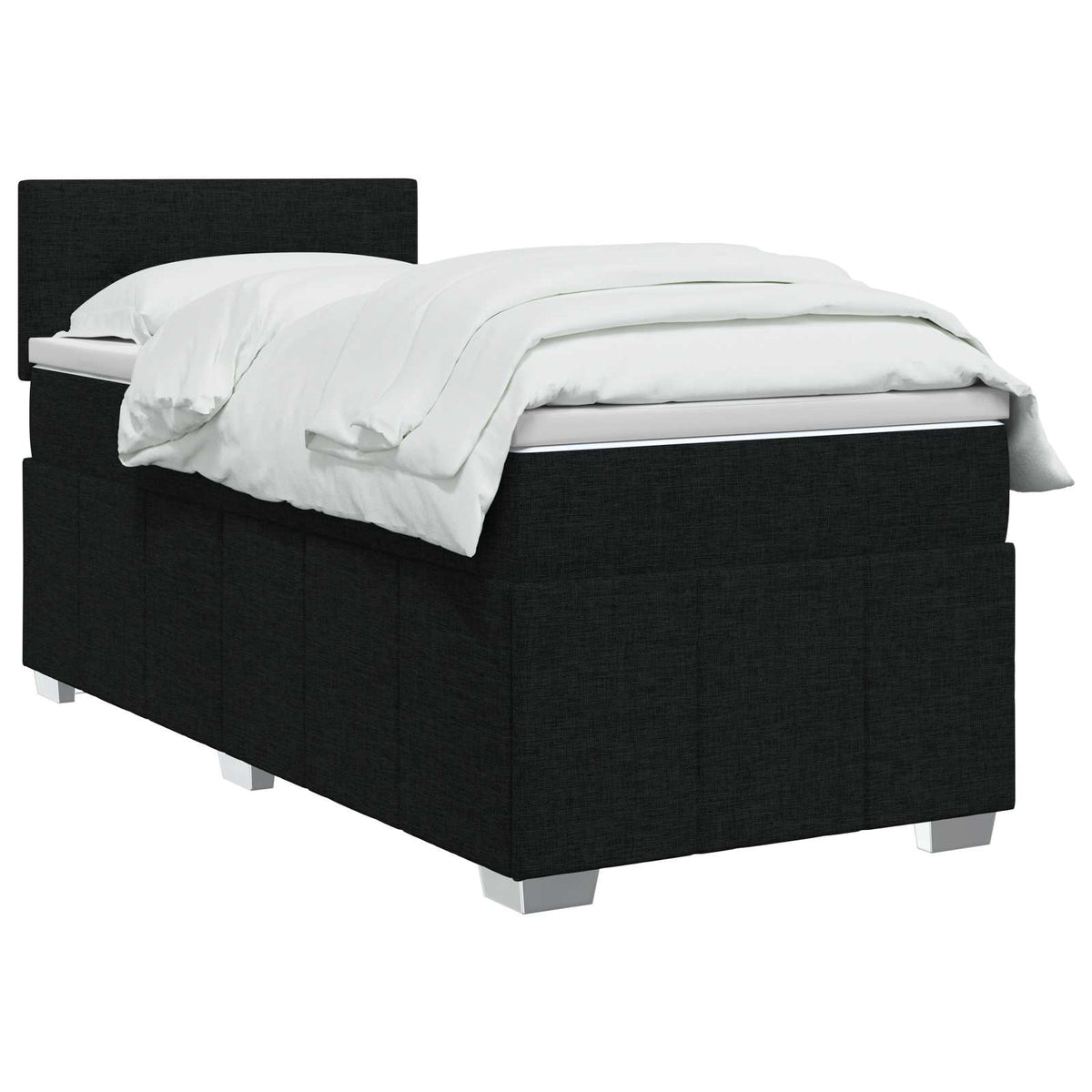 Boxspring krevet s madracem Crna 90 x 190 cm Tkanina