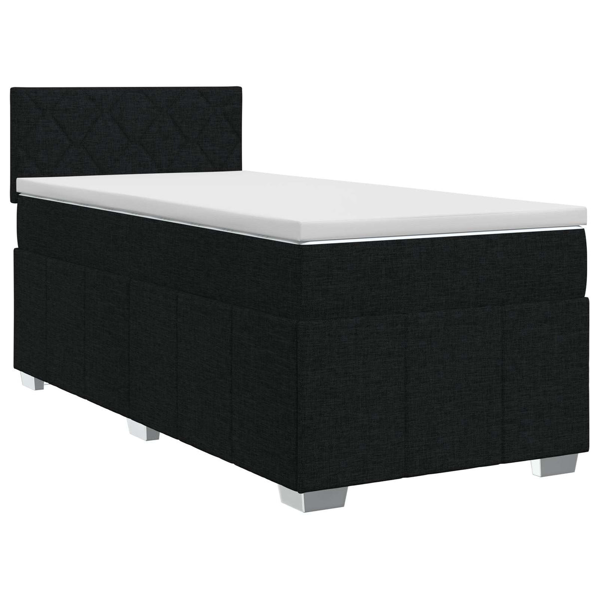 Boxspring krevet s madracem Crna 90 x 190 cm Tkanina