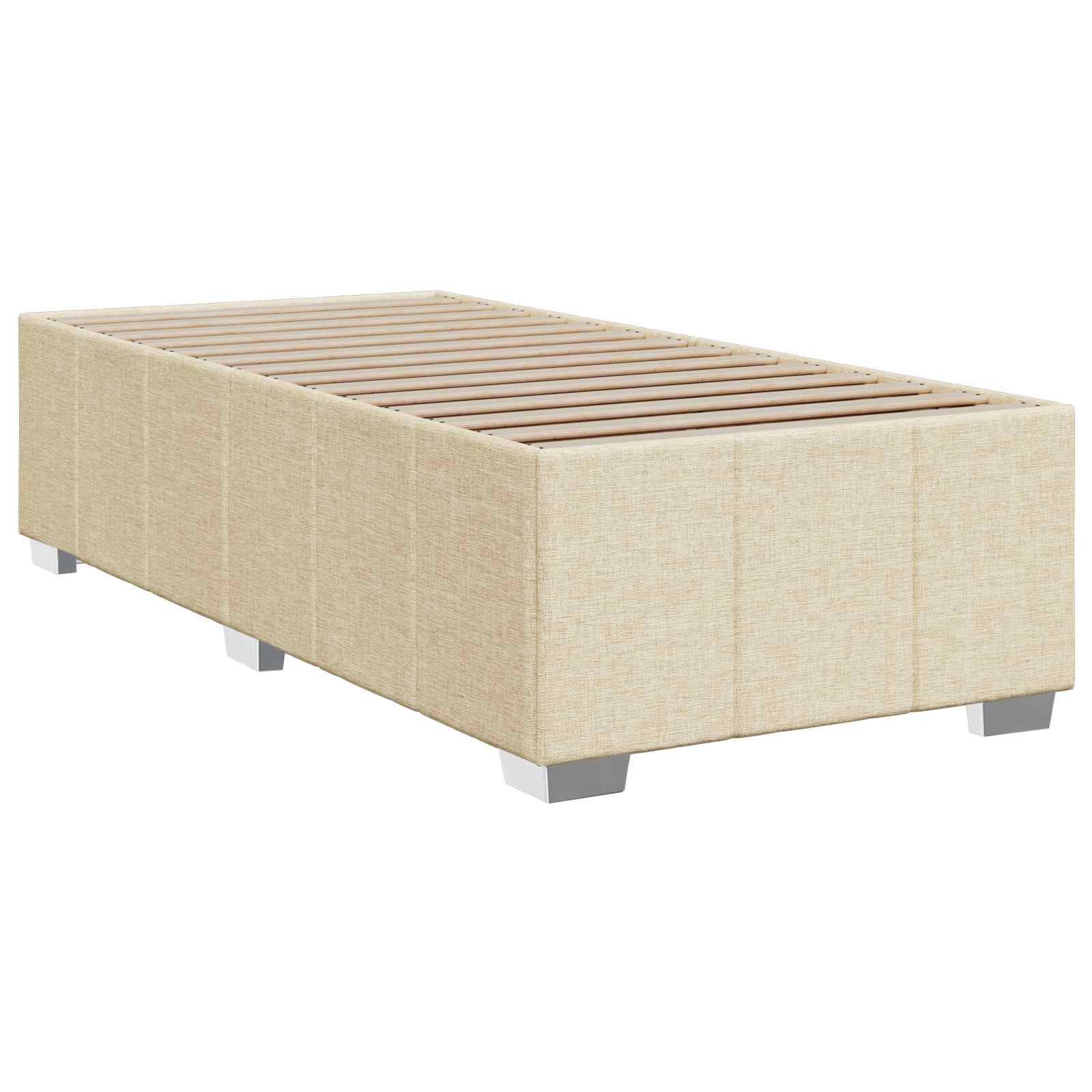 Boxspring krevet s madracem Krem 90 x 200 cm Tkanina