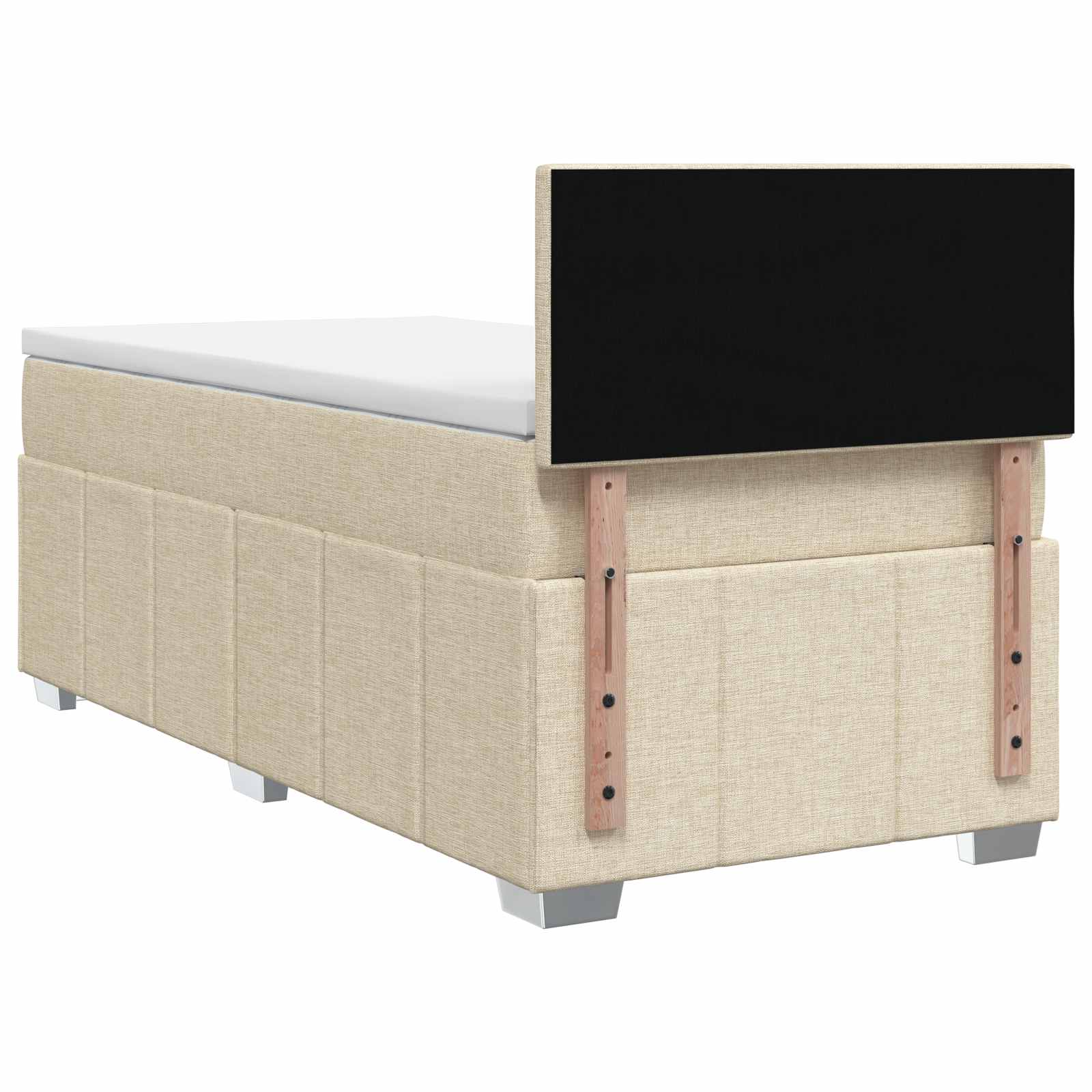 Boxspring krevet s madracem Krem 90 x 200 cm Tkanina