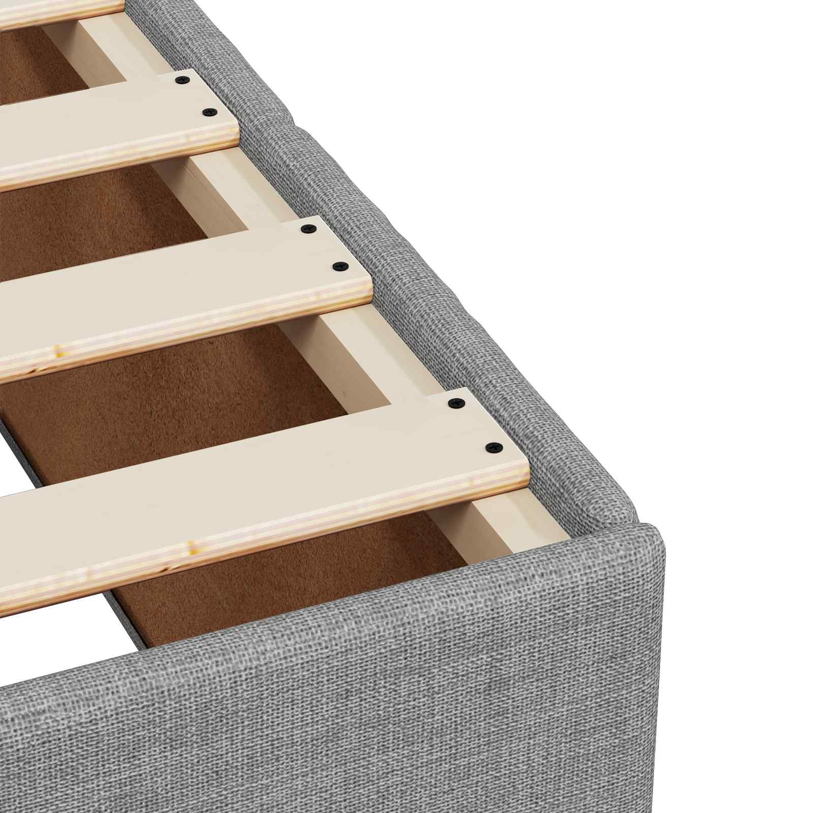 Boxspring krevet s madracem Svjetlosiva 100 x 200 cm Tkanina