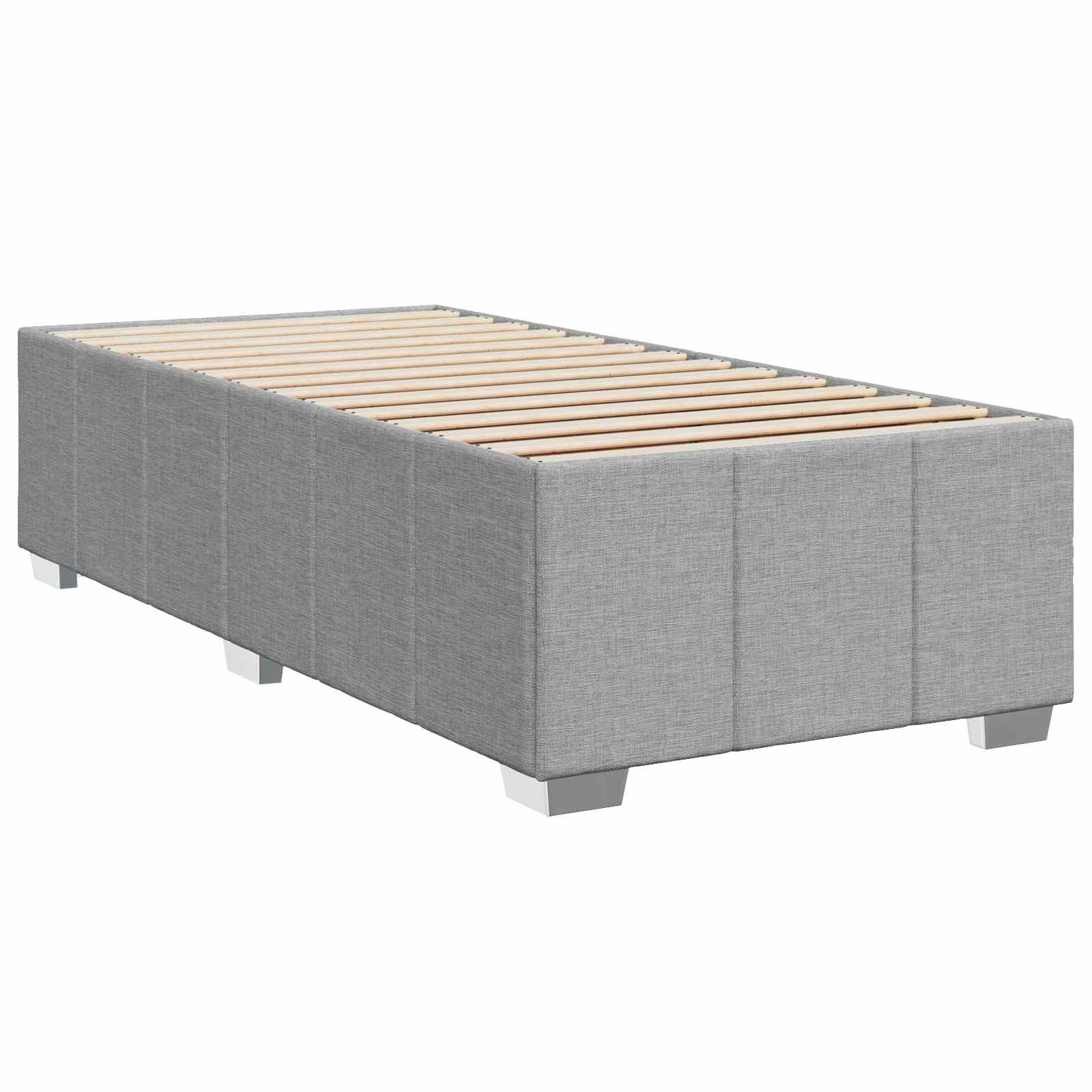 Boxspring krevet s madracem Svjetlosiva 100 x 200 cm Tkanina