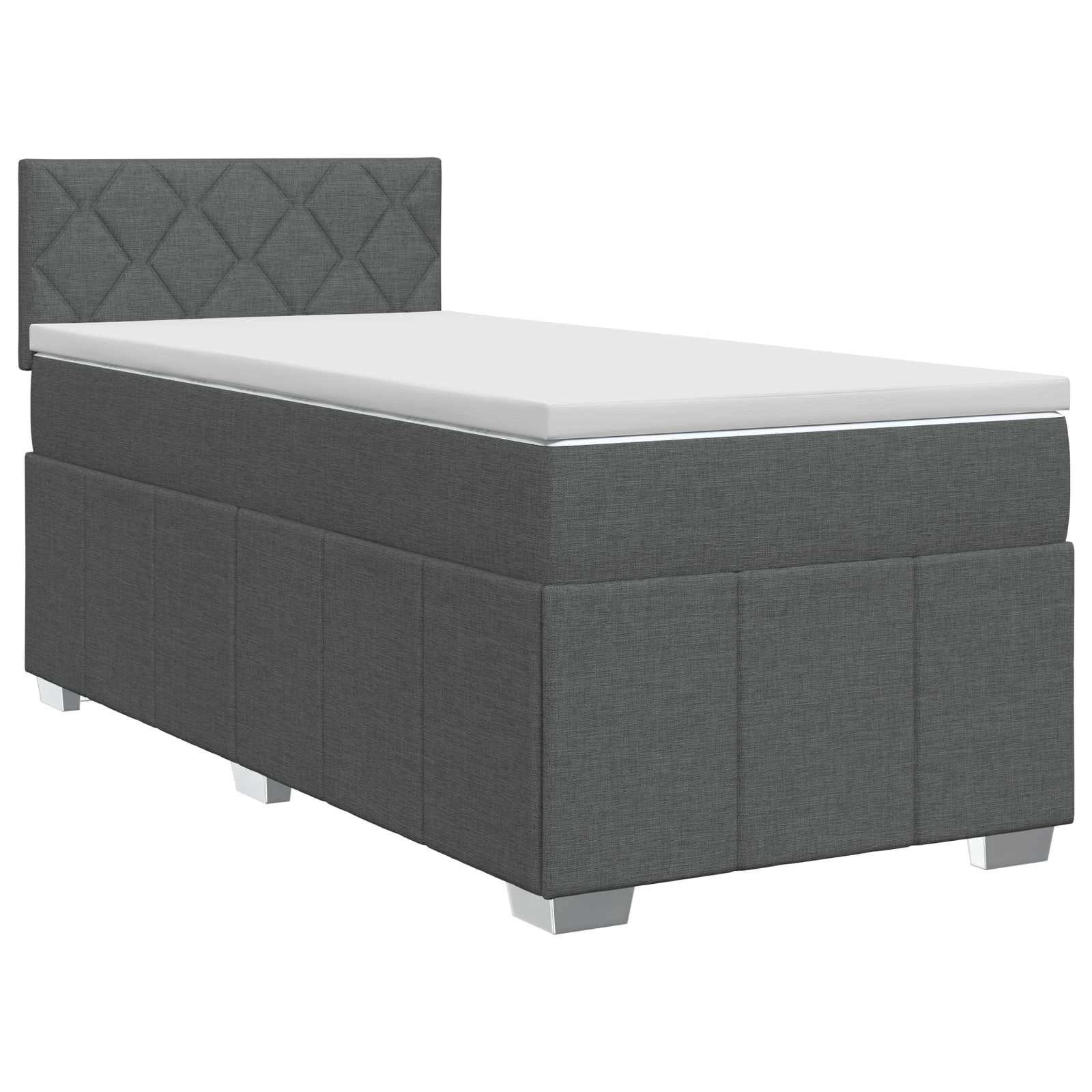 Boxspring krevet s madracem Tamnosiva 100 x 200 cm Tkanina