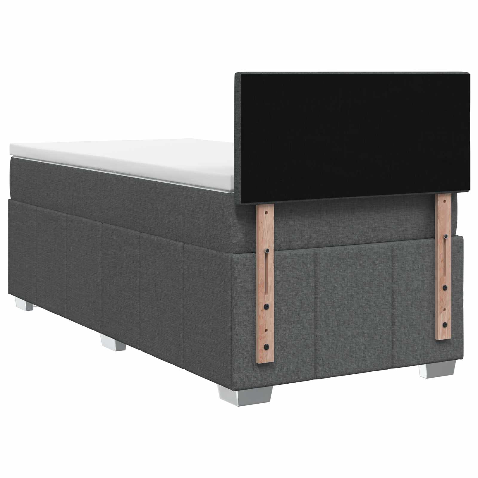 Boxspring krevet s madracem Tamnosiva 100 x 200 cm Tkanina