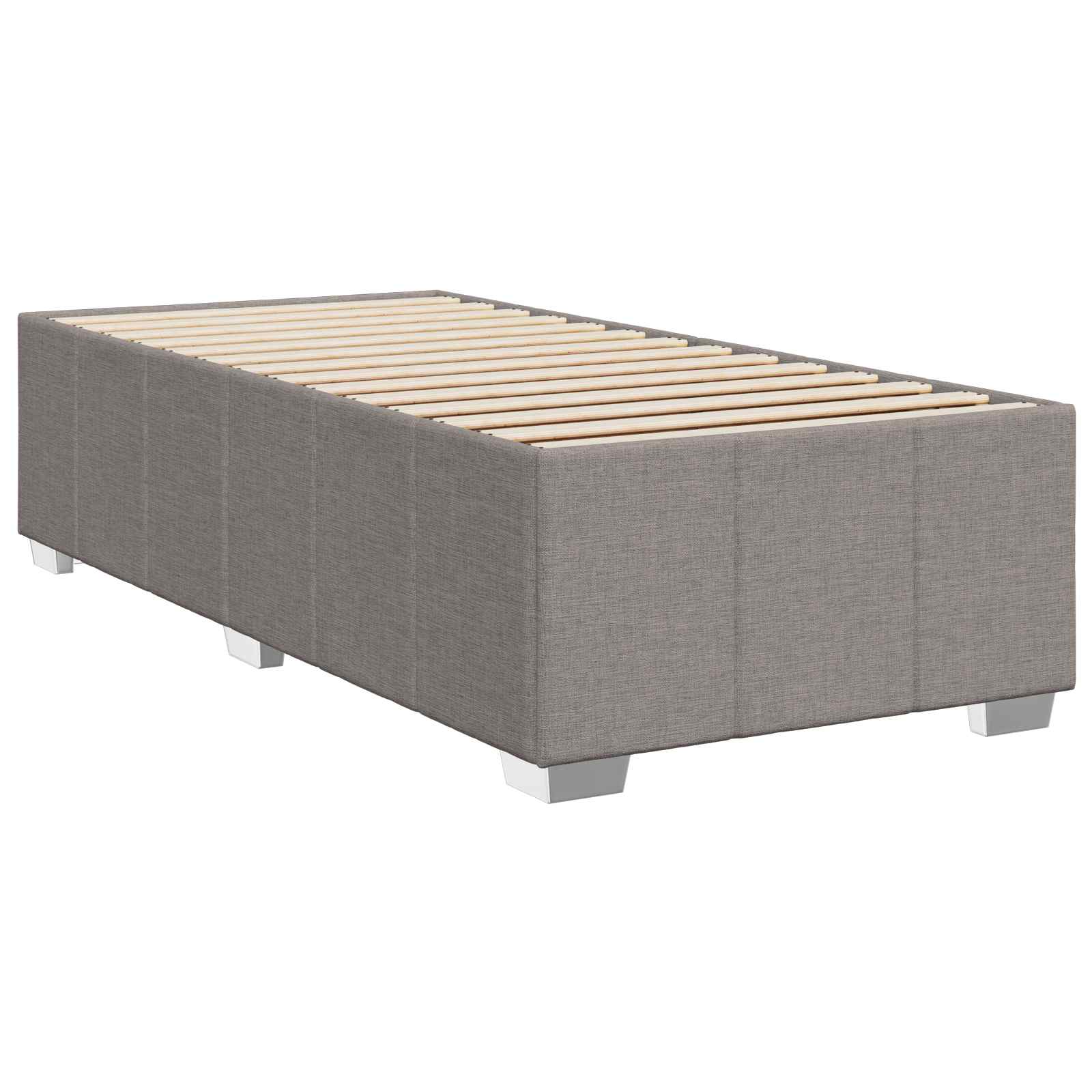 Boxspring krevet s madracem Sivosmeđa 100 x 200 cm Tkanina