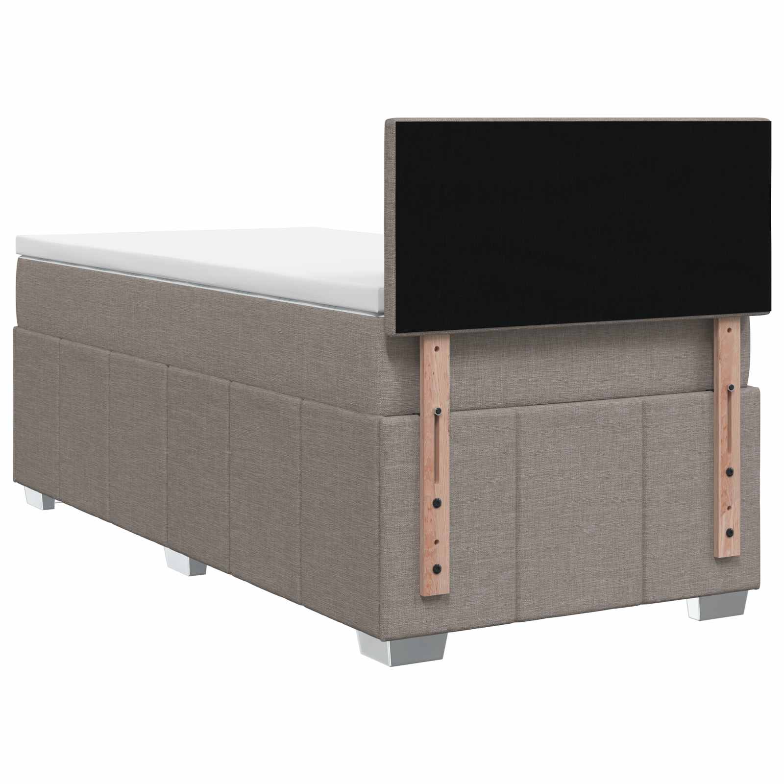 Boxspring krevet s madracem Sivosmeđa 100 x 200 cm Tkanina