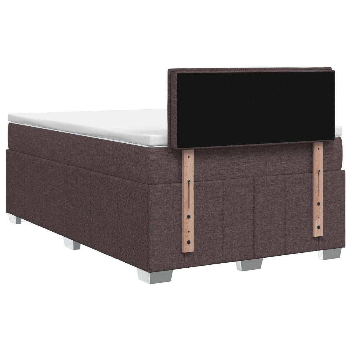 Boxspring krevet s madracem Tamno smeđa 120 x 190 cm Tkanina