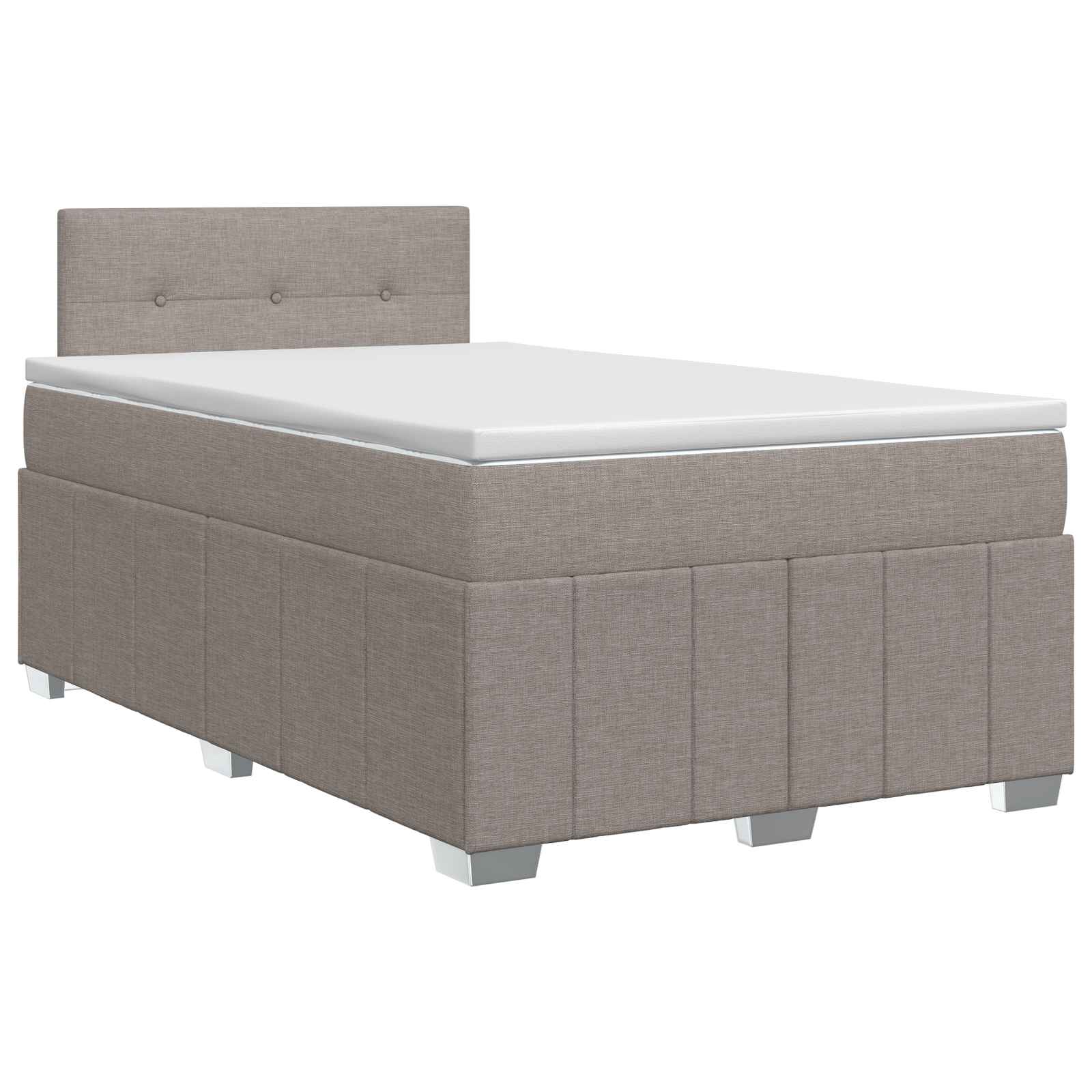 Boxspring krevet s madracem Sivosmeđa 120 x 190 cm Tkanina