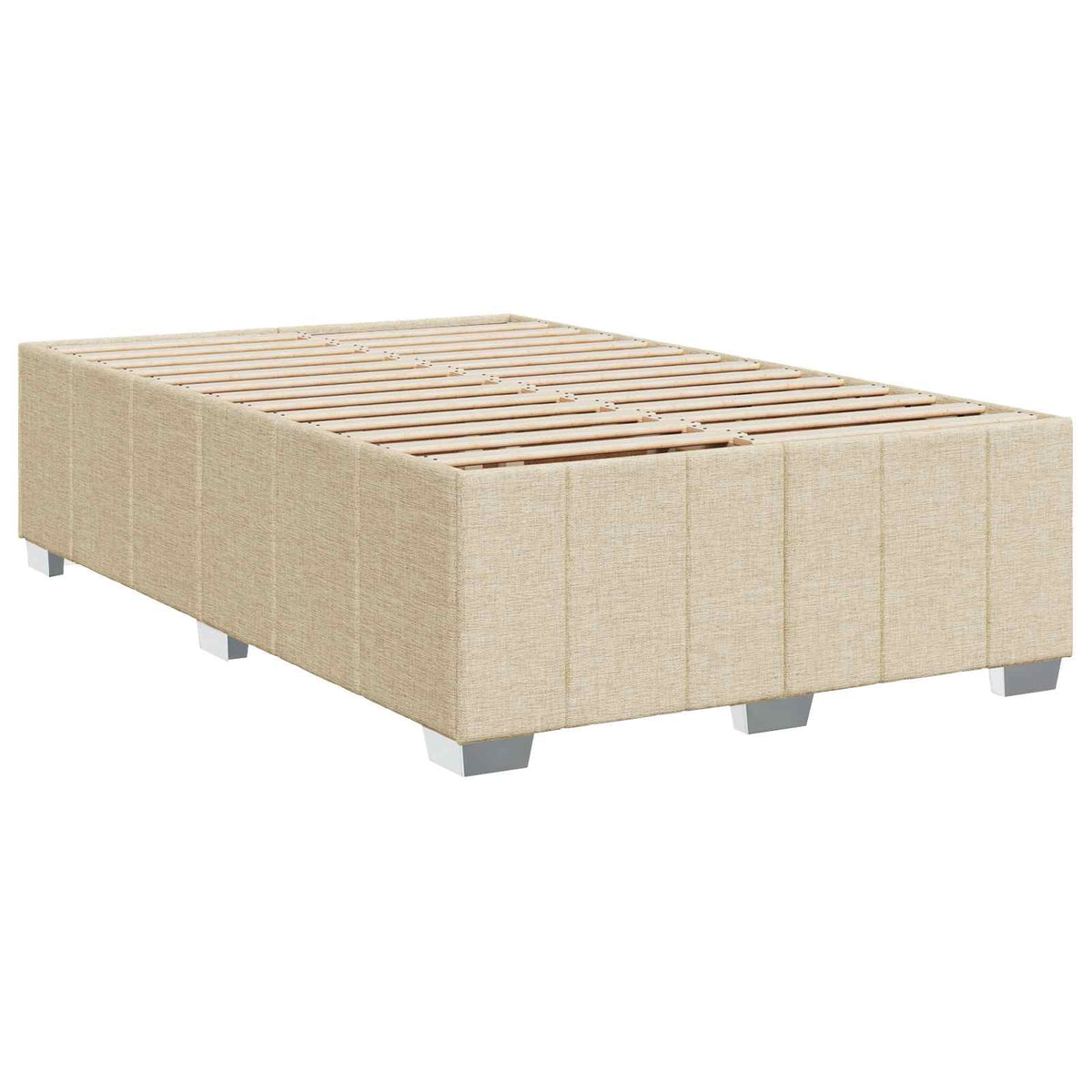 Boxspring krevet s madracem Krem 120 x 190 cm Tkanina
