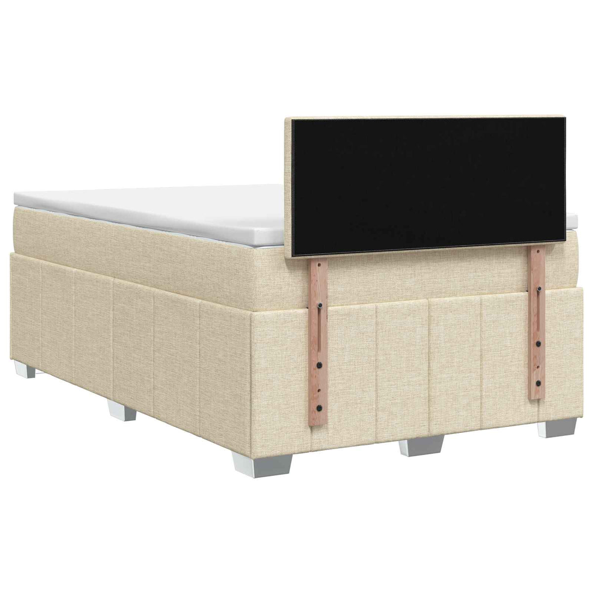 Boxspring krevet s madracem Krem 120 x 190 cm Tkanina