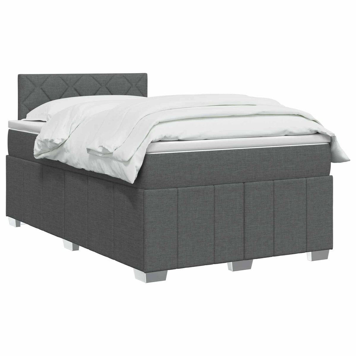 Boxspring krevet s madracem Tamnosiva 120 x 190 cm Tkanina