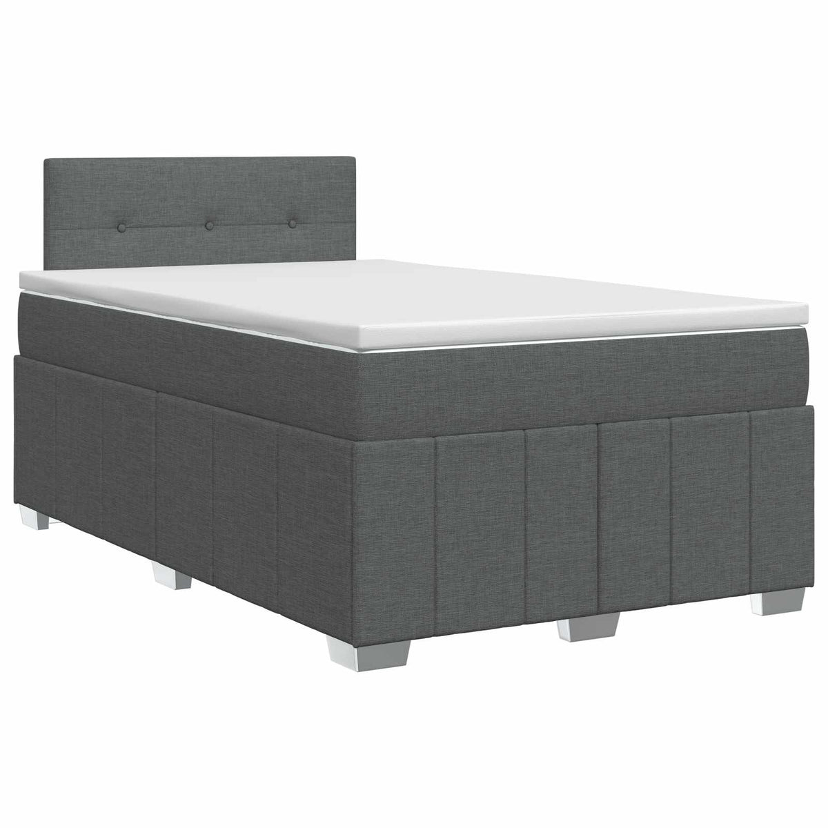 Boxspring krevet s madracem Tamnosiva 120 x 200 cm Tkanina