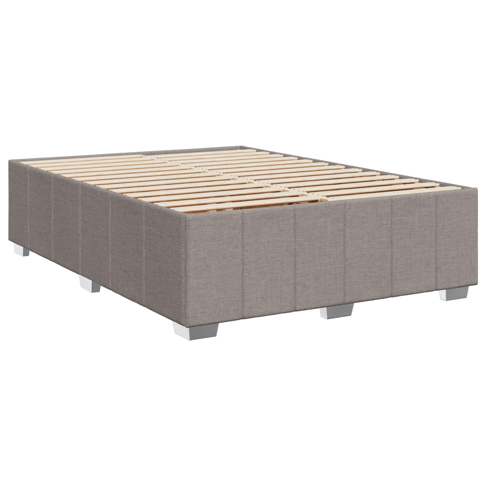 Boxspring krevet s madracem Sivosmeđa 140 x 190 cm Tkanina