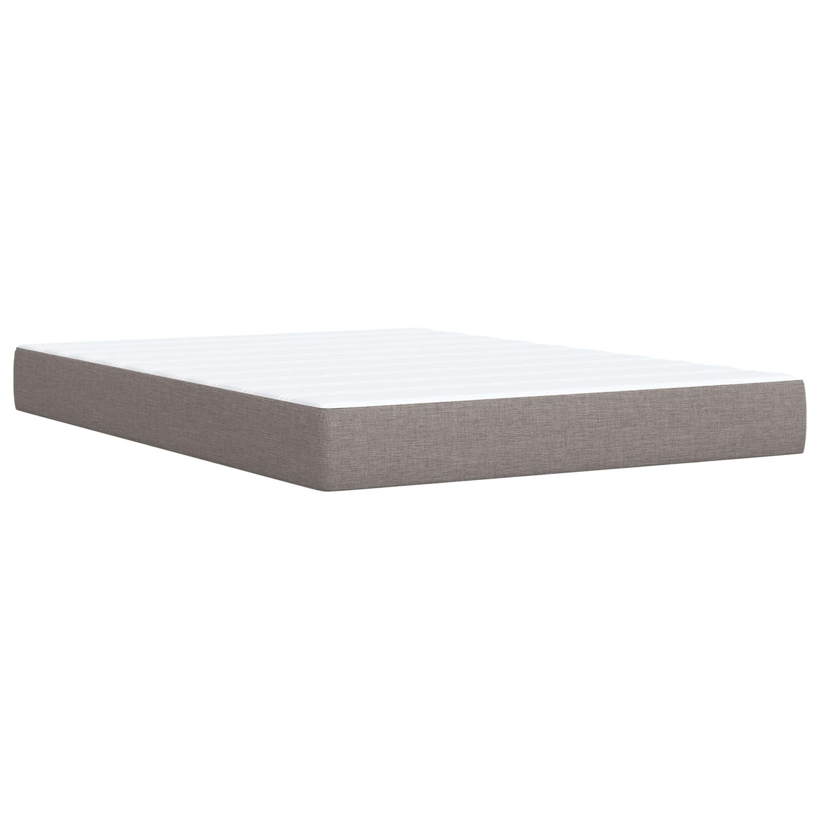 Boxspring krevet s madracem Sivosmeđa 140 x 190 cm Tkanina
