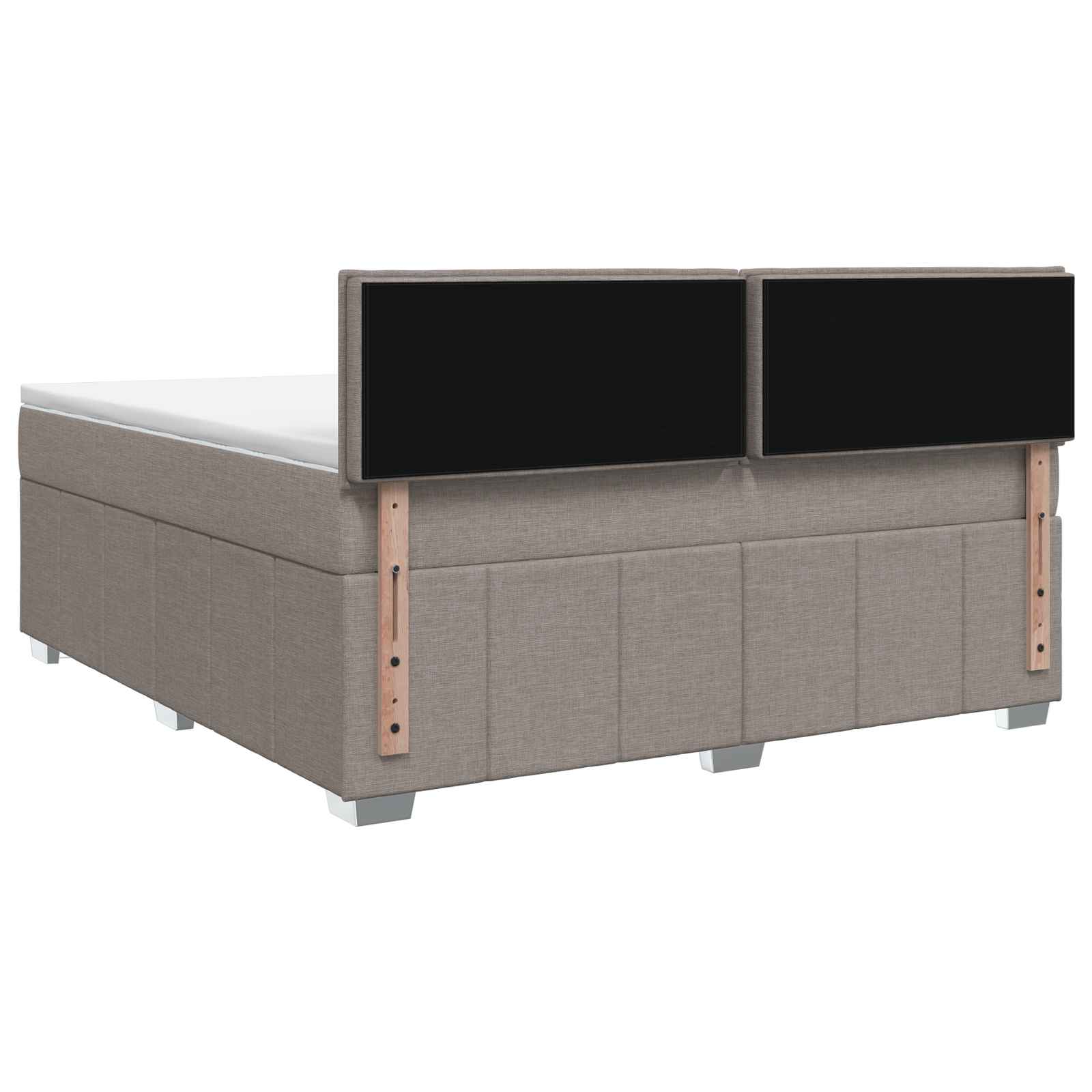 Boxspring krevet s madracem Sivosmeđa 140 x 190 cm Tkanina