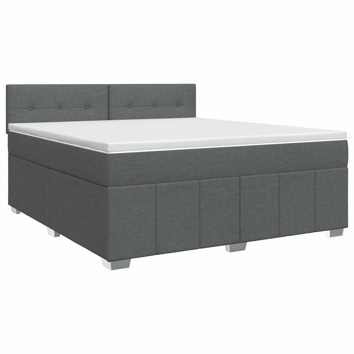 Boxspring krevet s madracem Tamnosiva 140 x 190 cm Tkanina