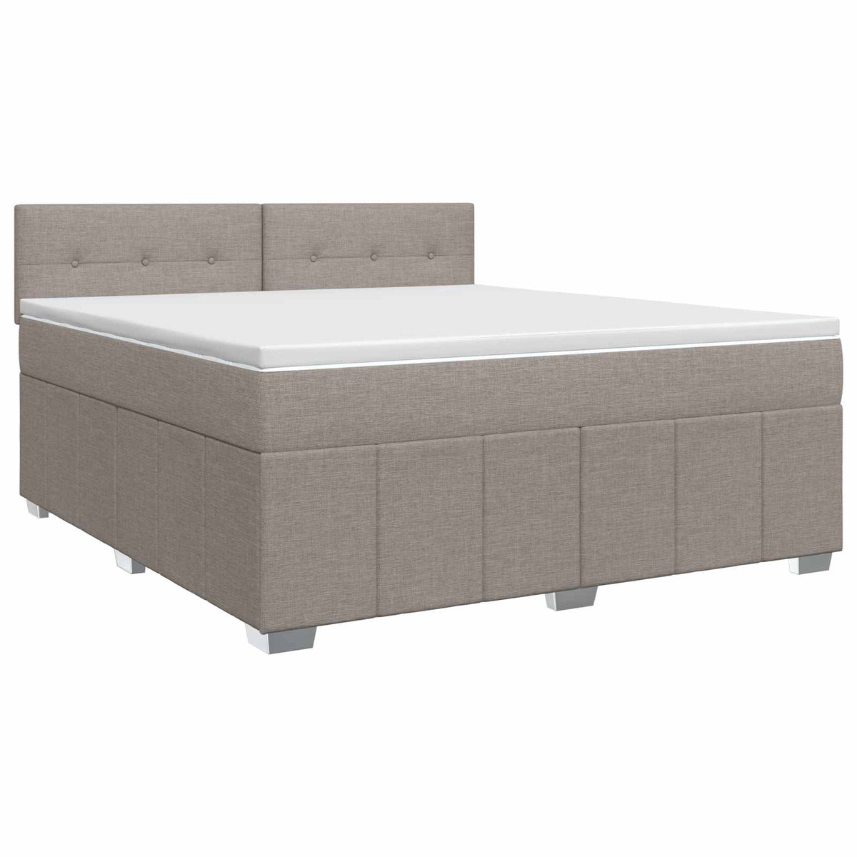 Boxspring krevet s madracem Sivosmeđa 140 x 190 cm Tkanina