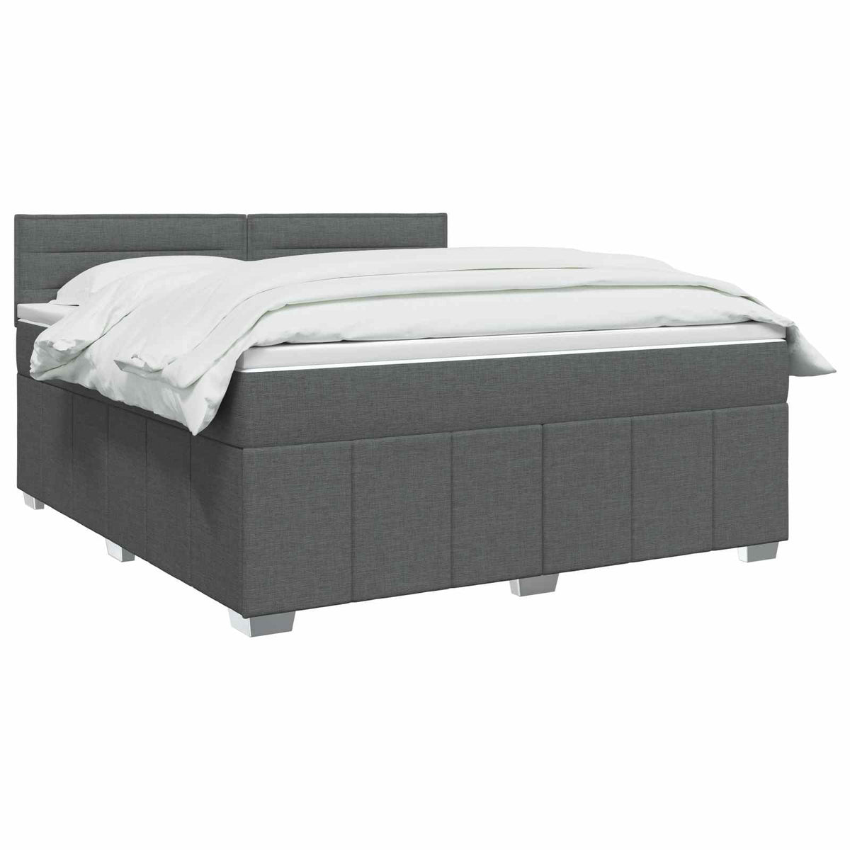 Boxspring krevet s madracem Tamnosiva 140 x 200 cm Tkanina