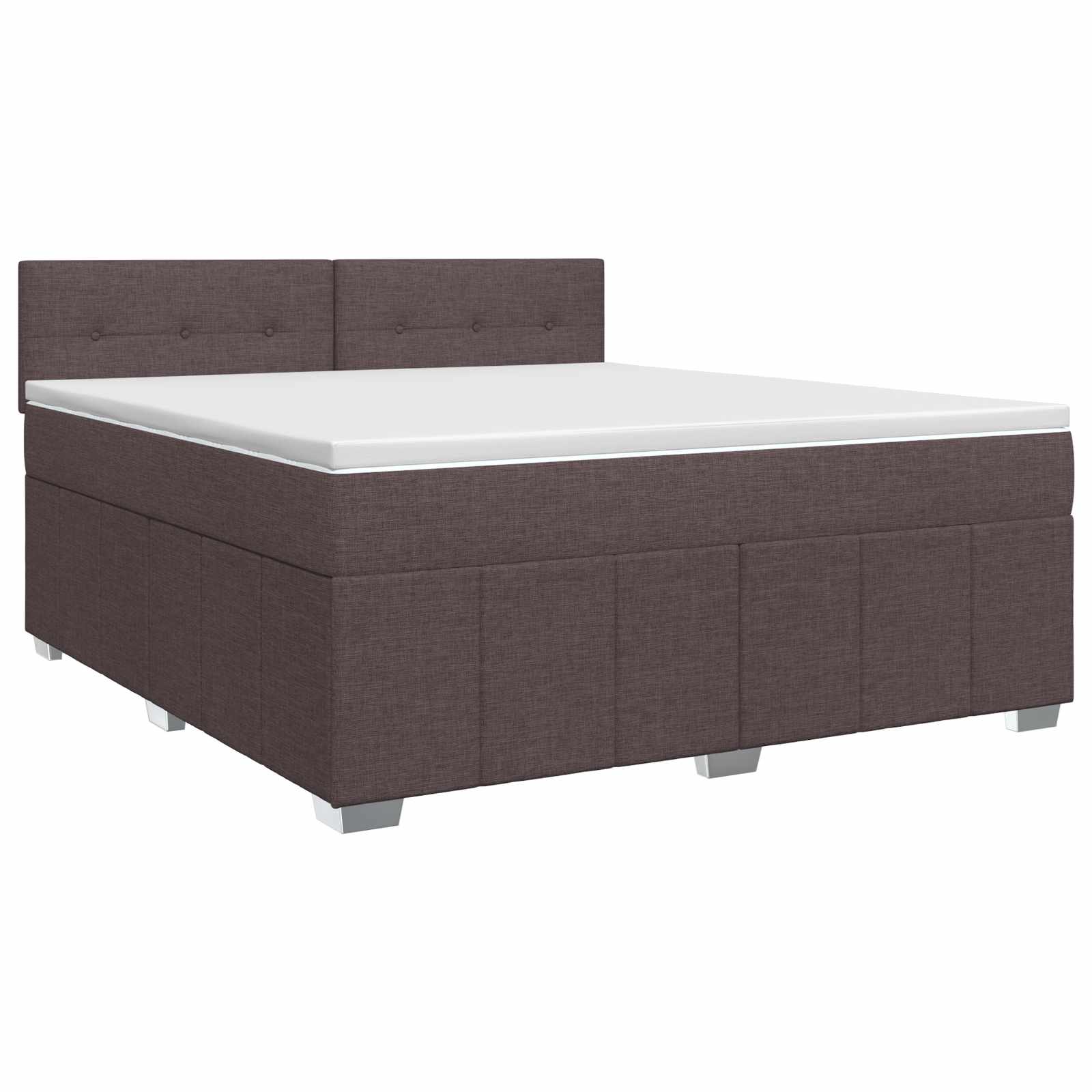 Boxspring krevet s madracem Tamno smeđa 140 x 200 cm Tkanina