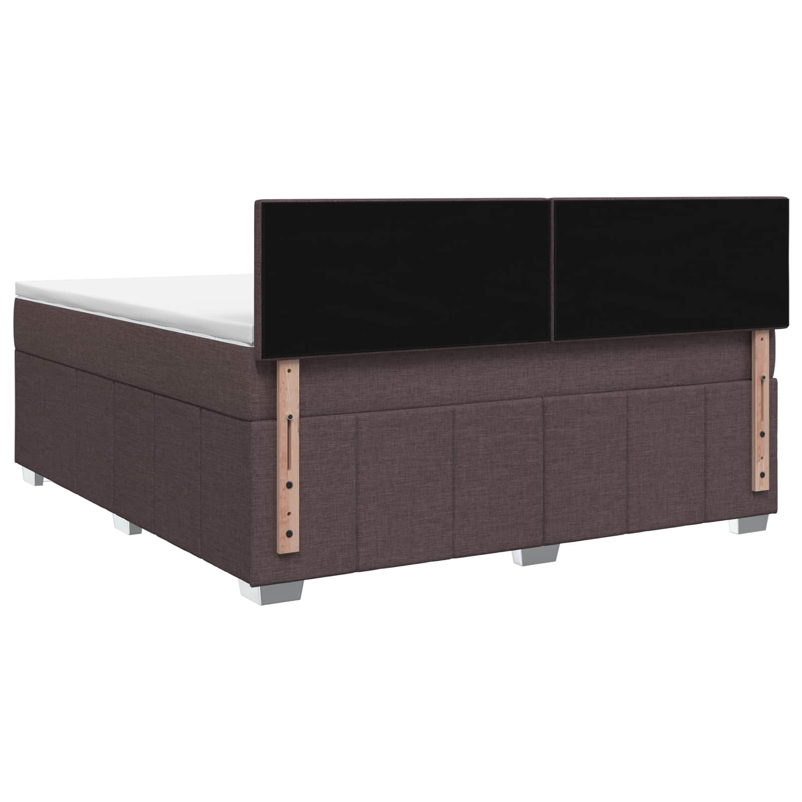 Boxspring krevet s madracem Tamno smeđa 140 x 200 cm Tkanina