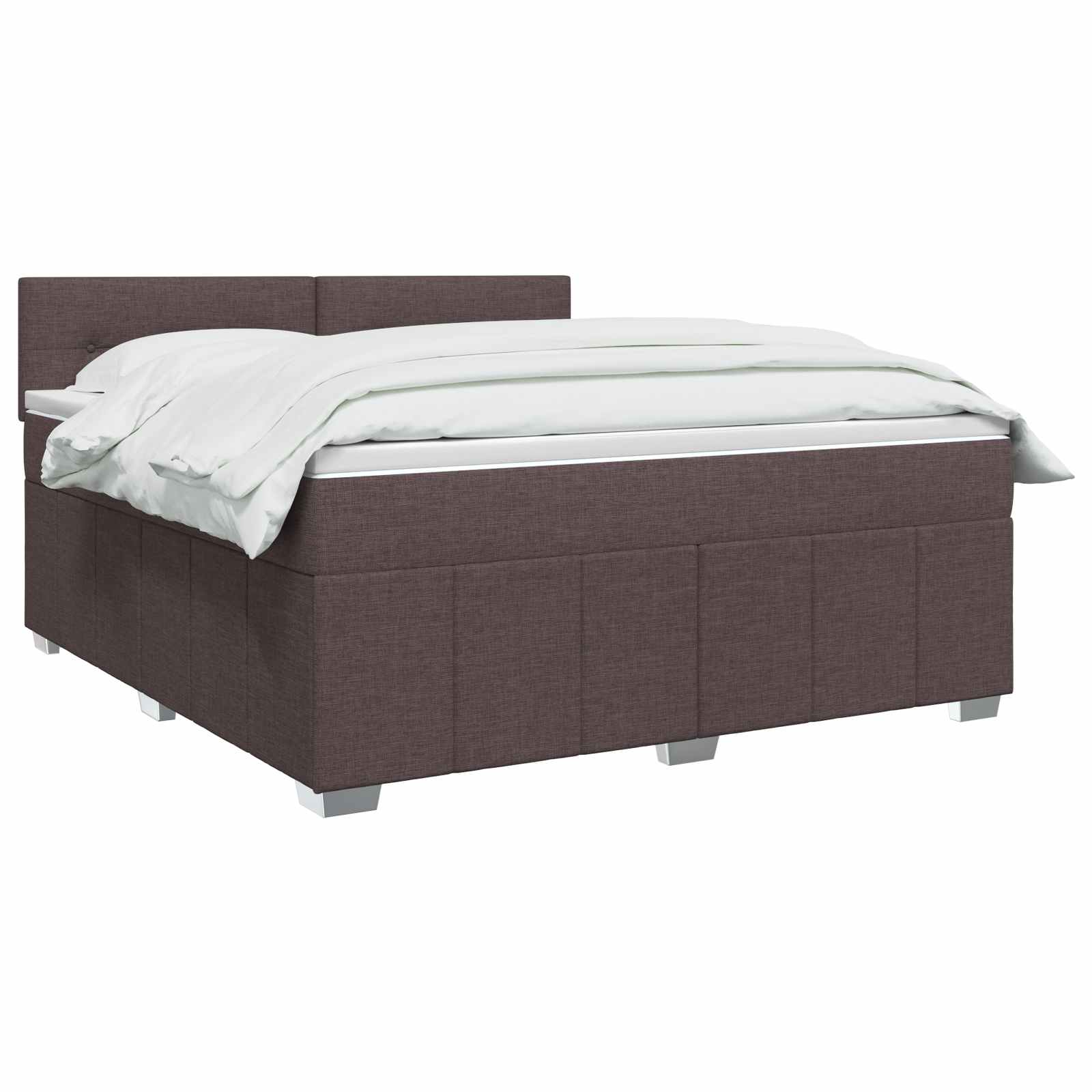 Boxspring krevet s madracem Tamno smeđa 140 x 200 cm Tkanina