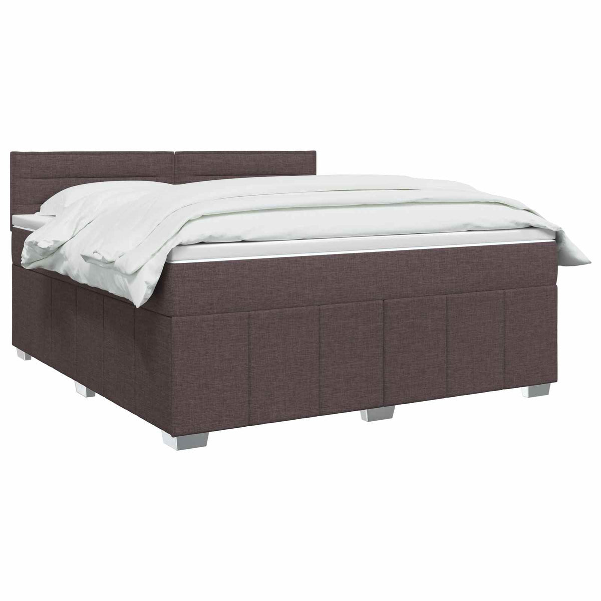 Boxspring krevet s madracem Tamno smeđa 180 x 200 cm Tkanina 202 x 183.5 x 88 cm