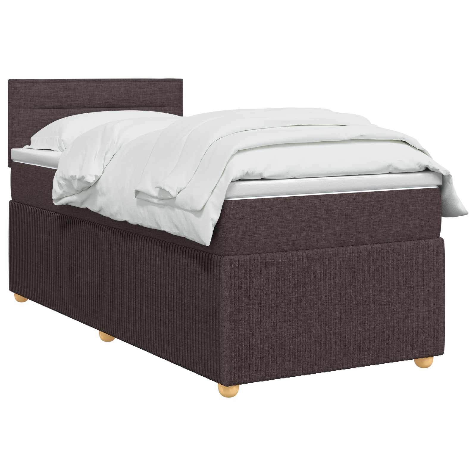 Boxspring krevet s madracem Tamno smeđa 80 x 200 cm Tkanina