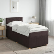 Boxspring krevet s madracem Tamno smeđa 80 x 200 cm Tkanina
