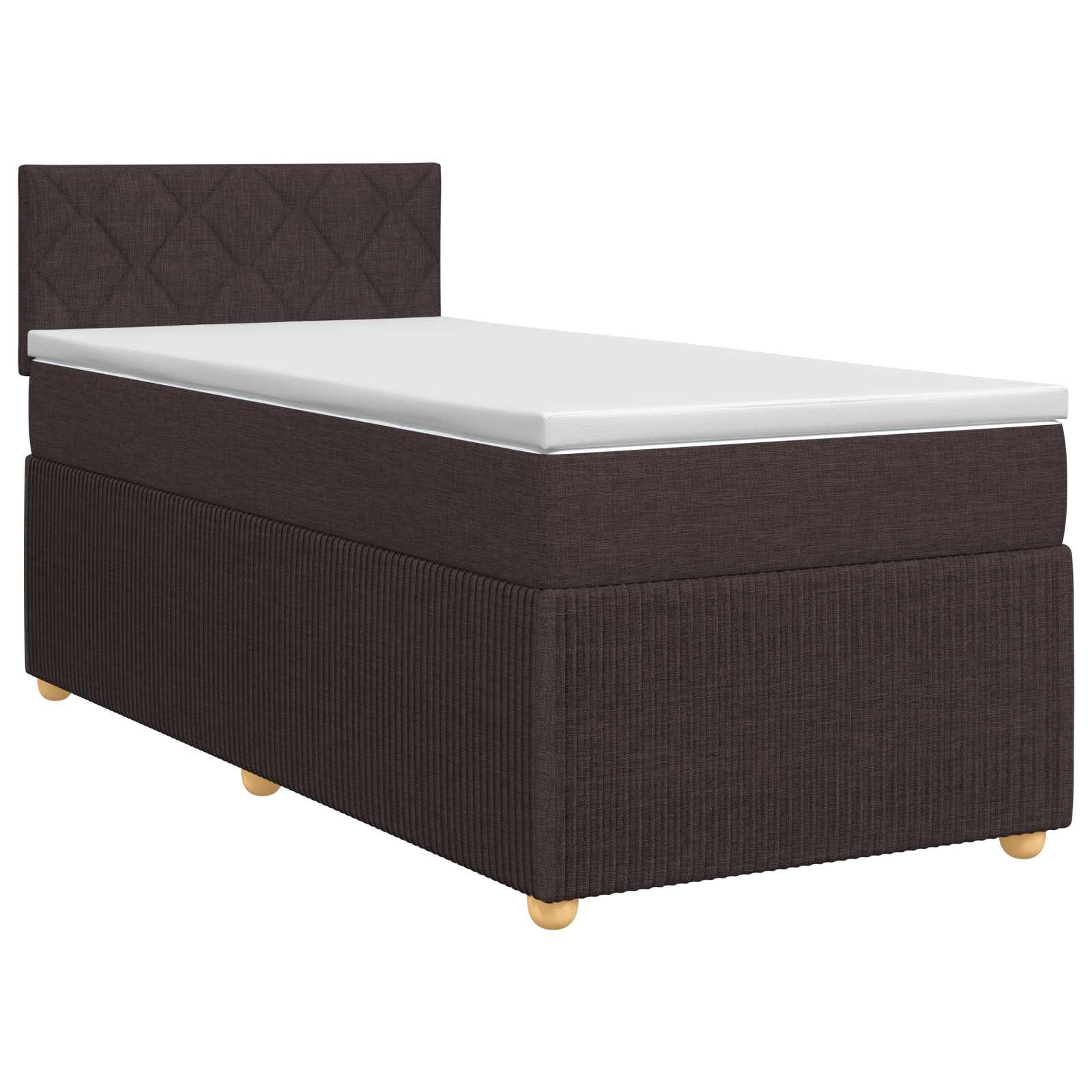 Boxspring krevet s madracem Tamno smeđa 80 x 200 cm Tkanina