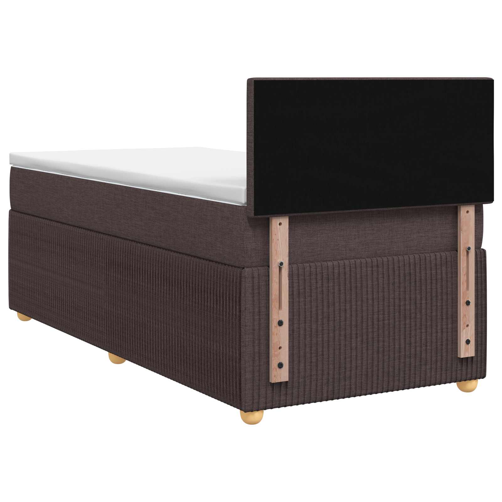 Boxspring krevet s madracem Tamno smeđa 80 x 200 cm Tkanina
