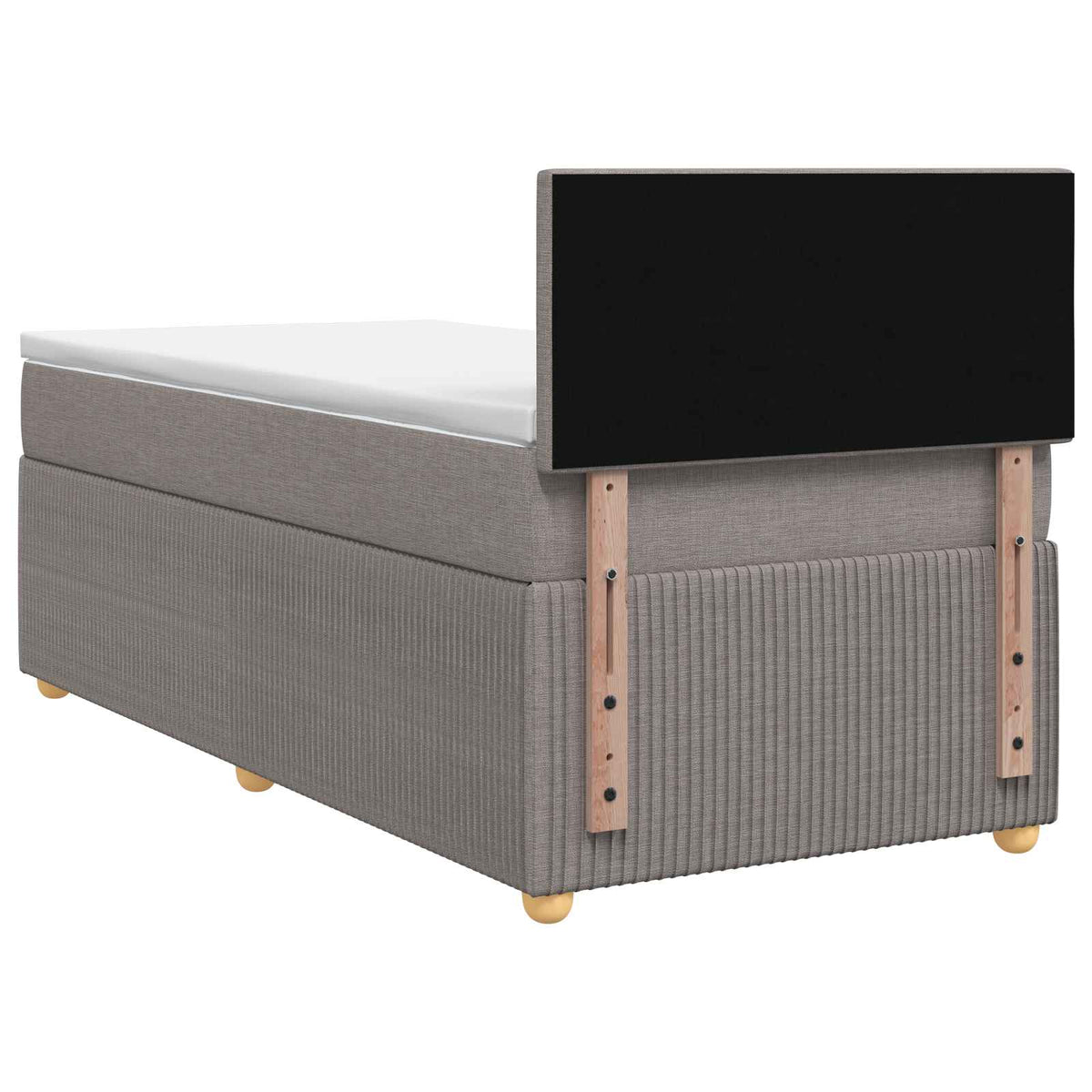 Boxspring krevet s madracem Sivosmeđa 90 x 190 cm Tkanina