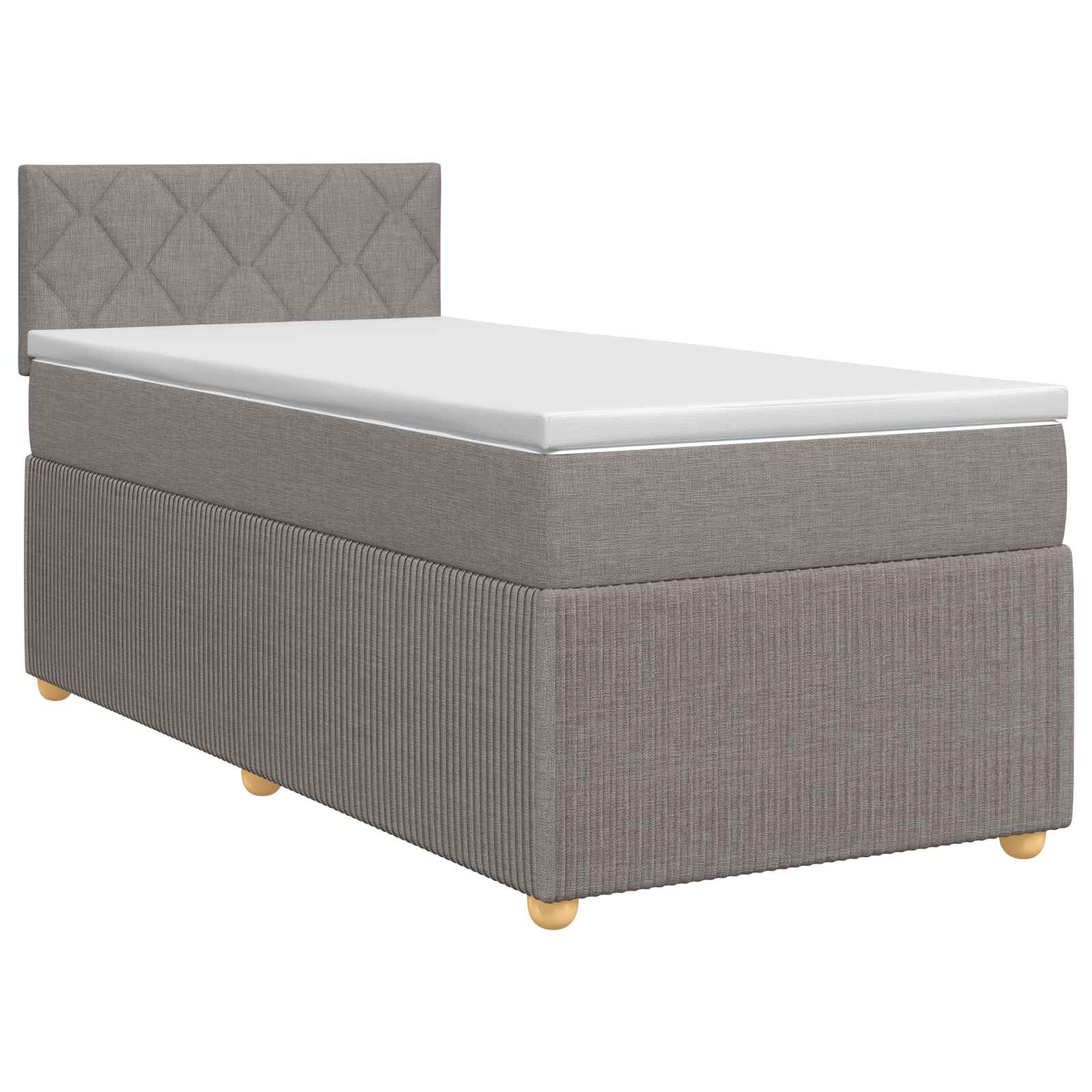Boxspring krevet s madracem Sivosmeđa 90 x 200 cm Tkanina