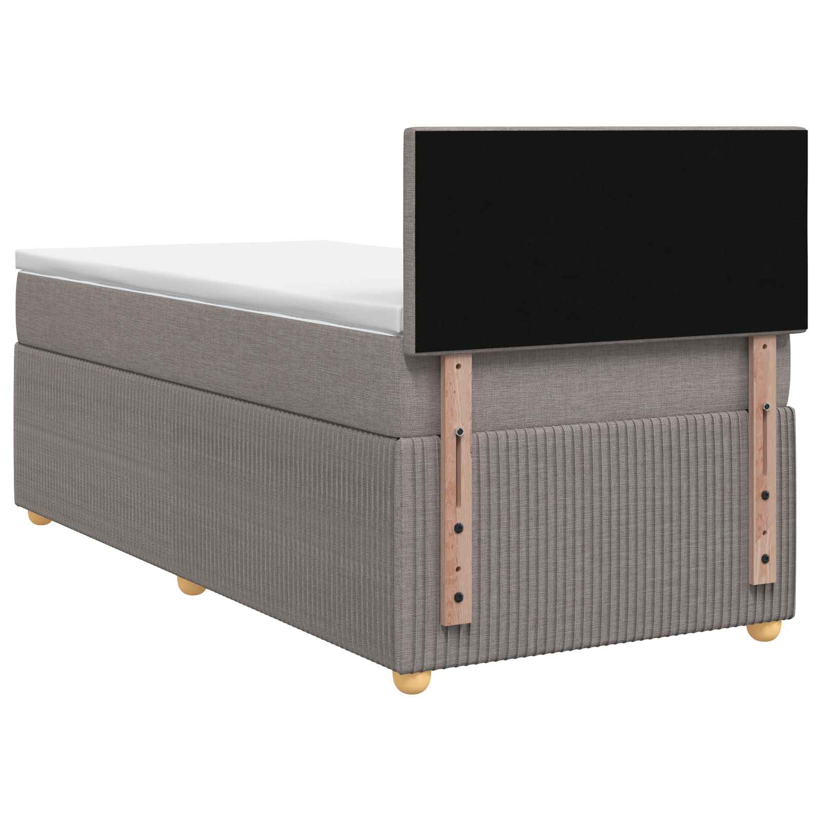 Boxspring krevet s madracem Sivosmeđa 90 x 200 cm Tkanina