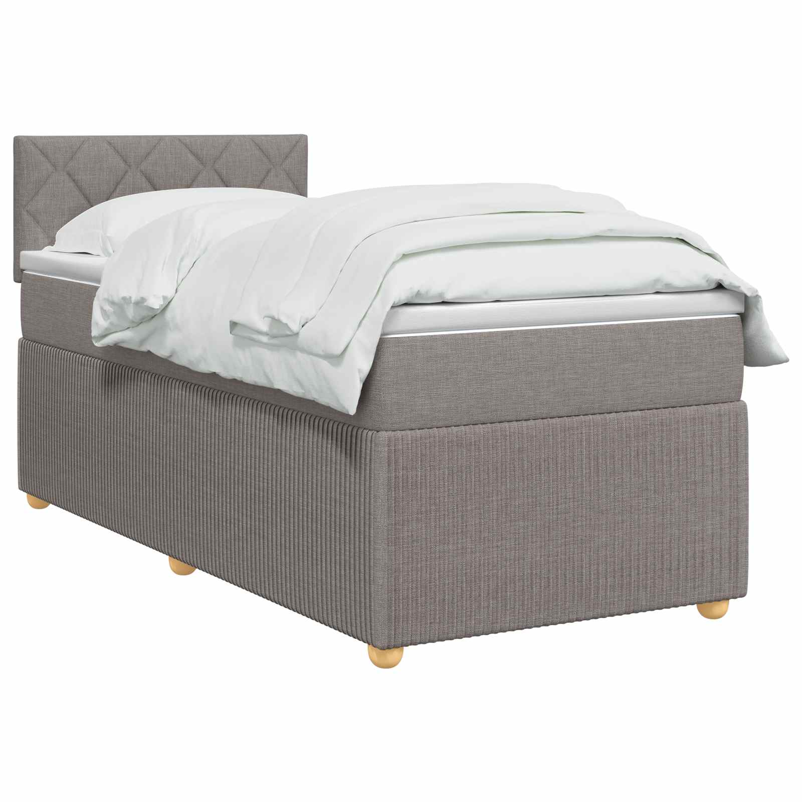 Boxspring krevet s madracem Sivosmeđa 90 x 200 cm Tkanina